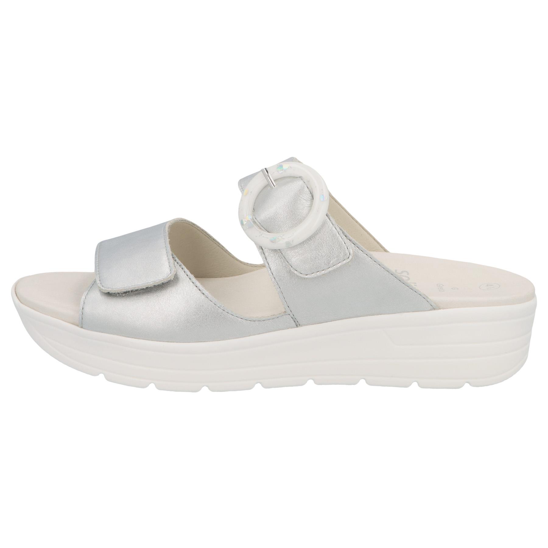 graue pantolette seitenansicht links