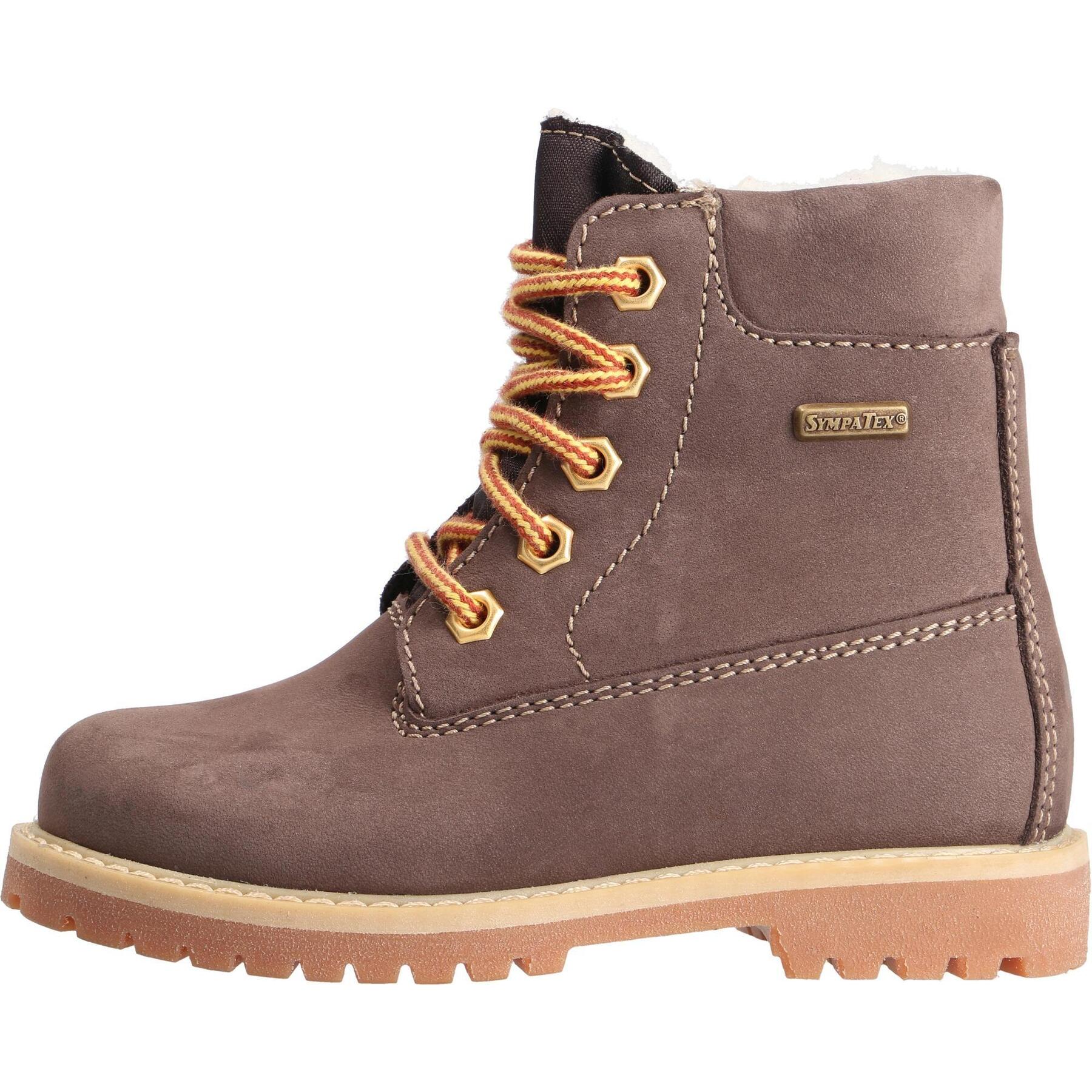 braune stiefeletten seitenansicht links