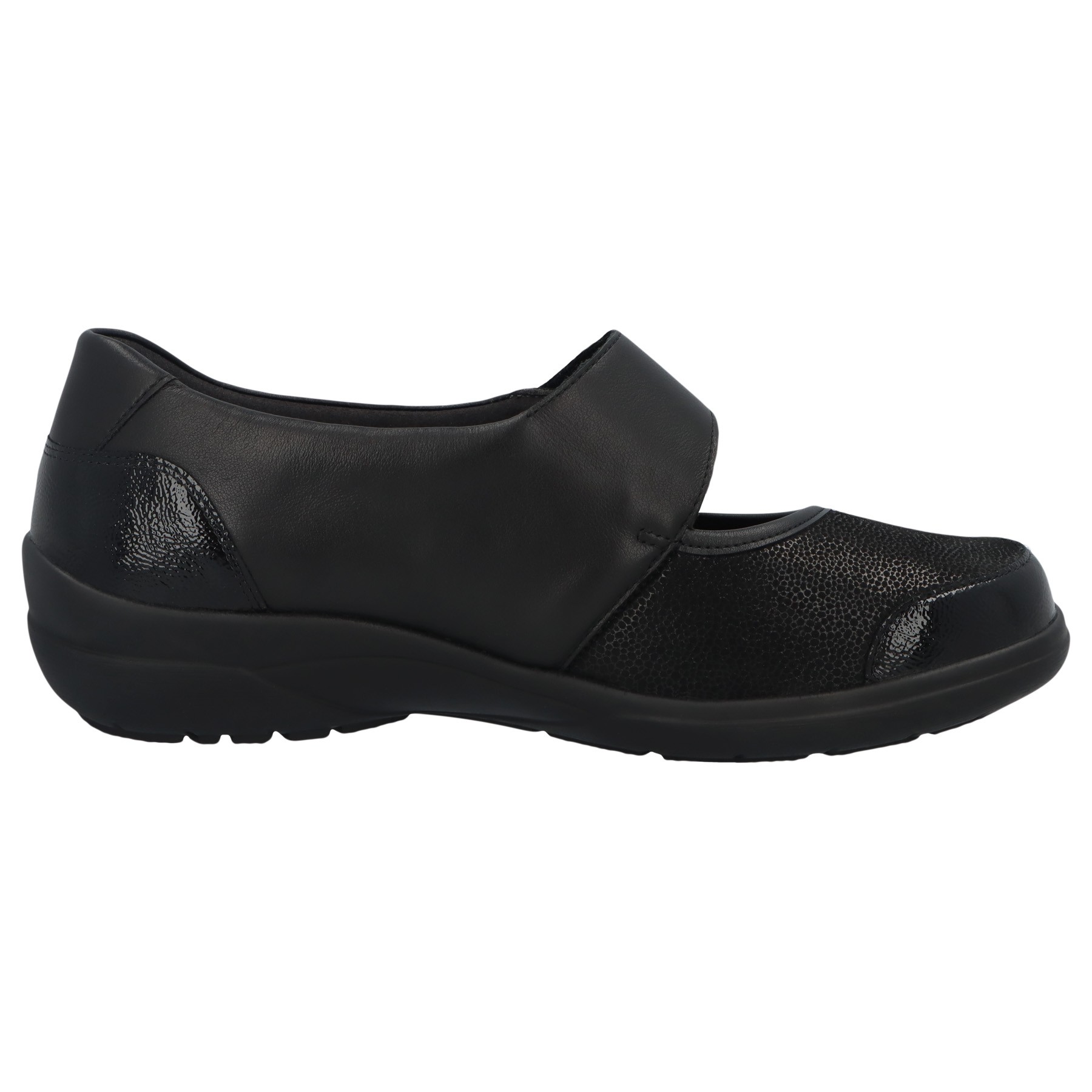 schwarze halbschuh seitenansicht rechts
