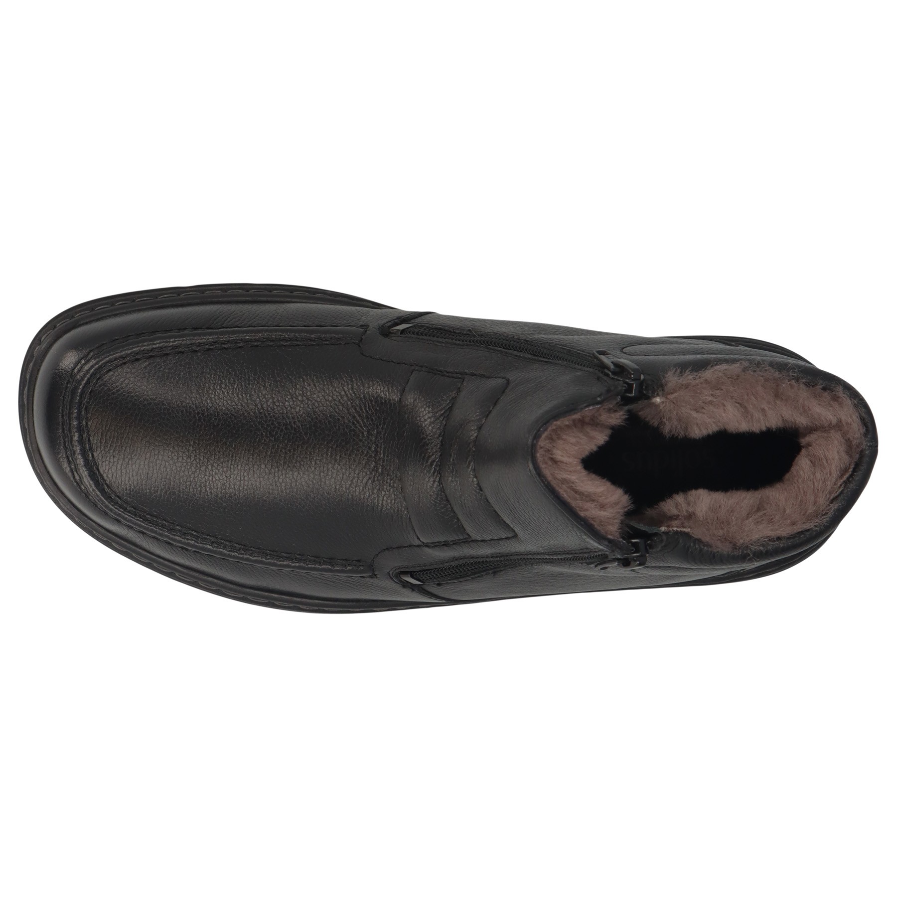 schwarze stiefel draufsicht