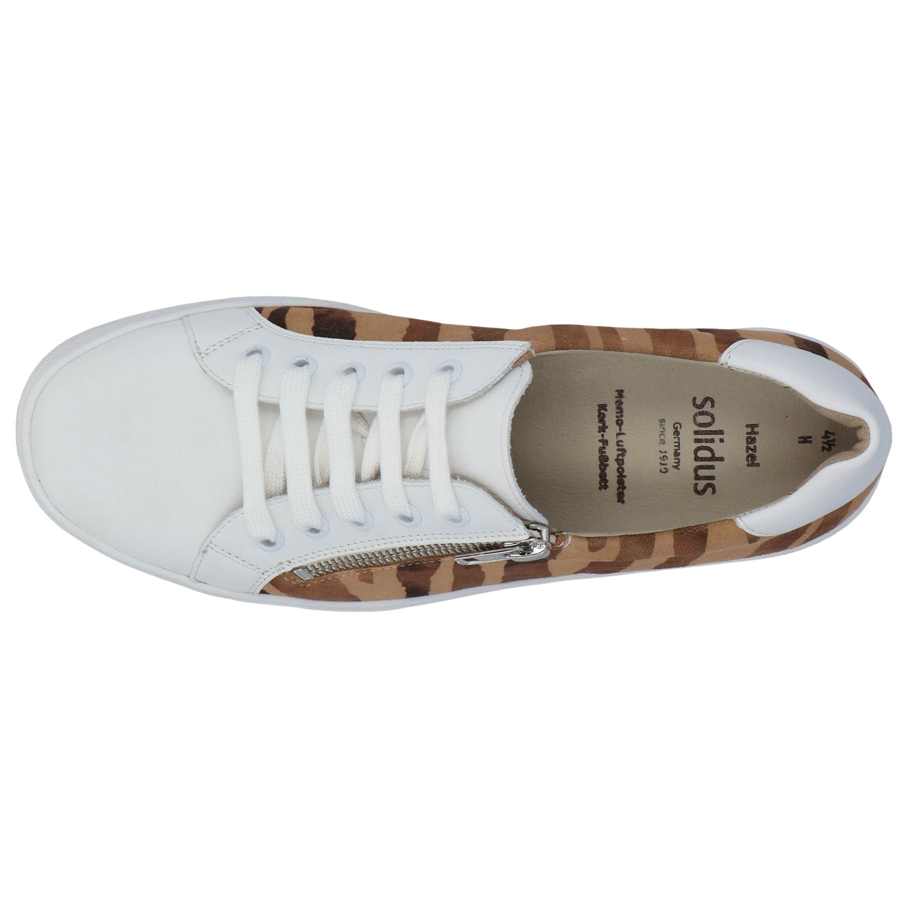 weiße halbschuh draufsicht