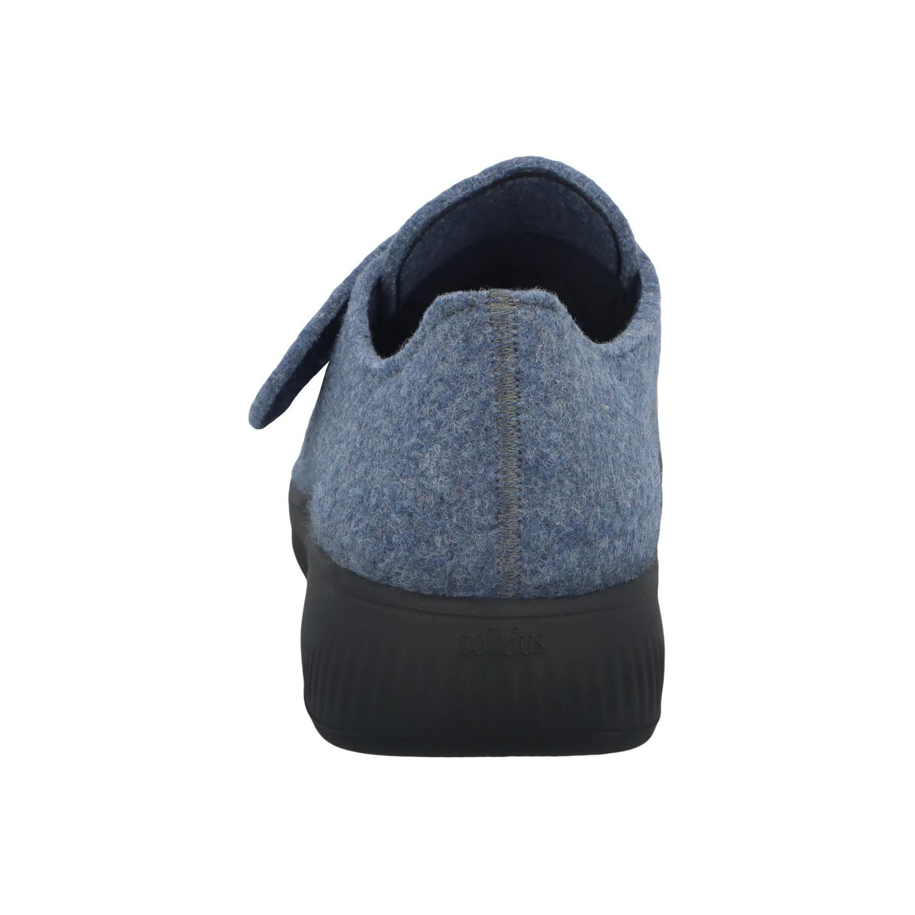 blaue halbschuh hinteransicht