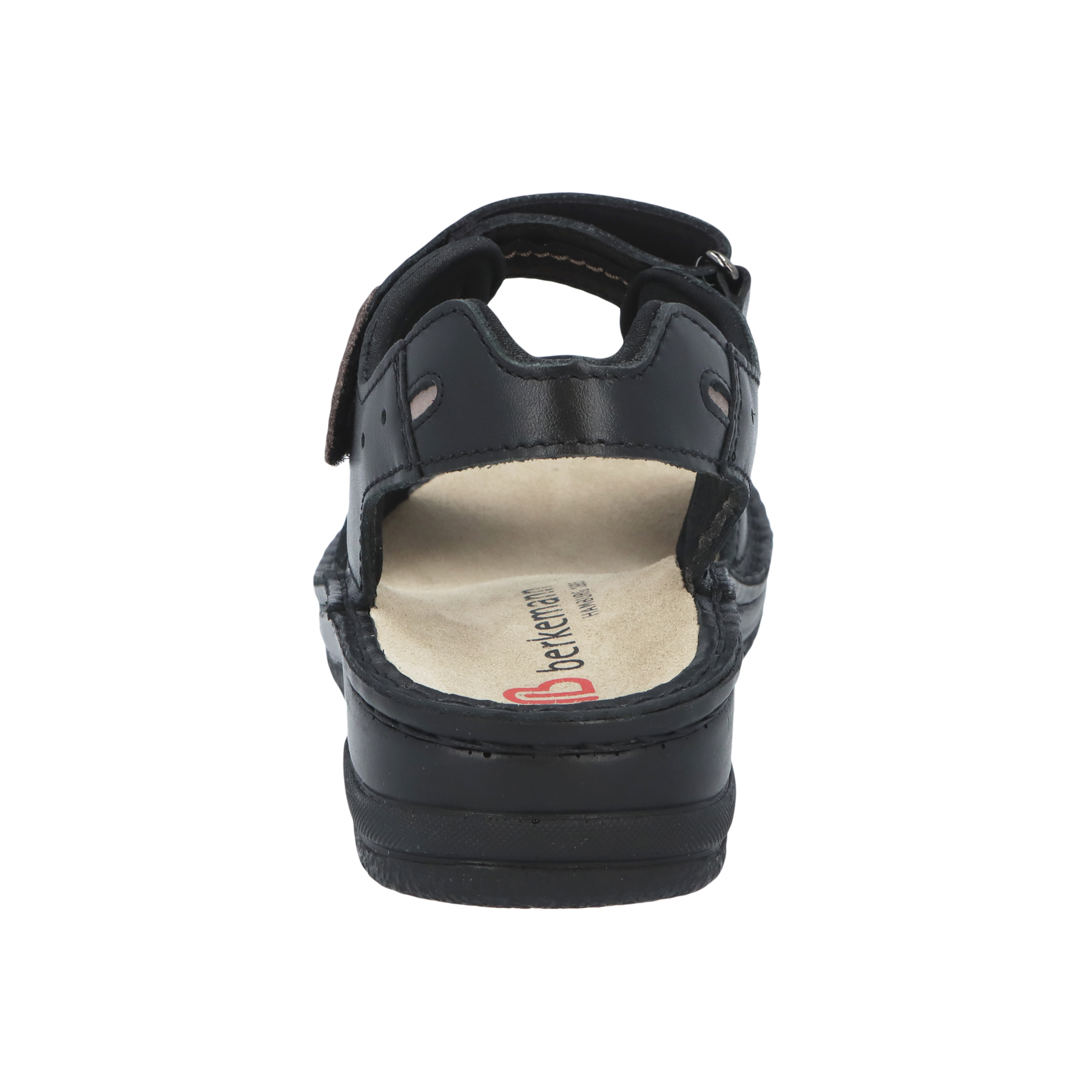 schwarze sandale hinteransicht