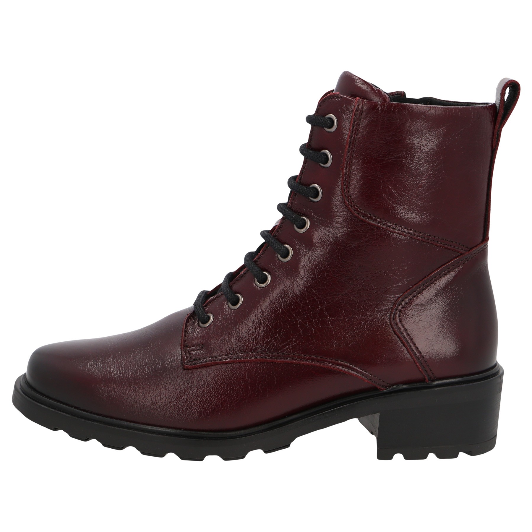 rote stiefel seitenansicht links