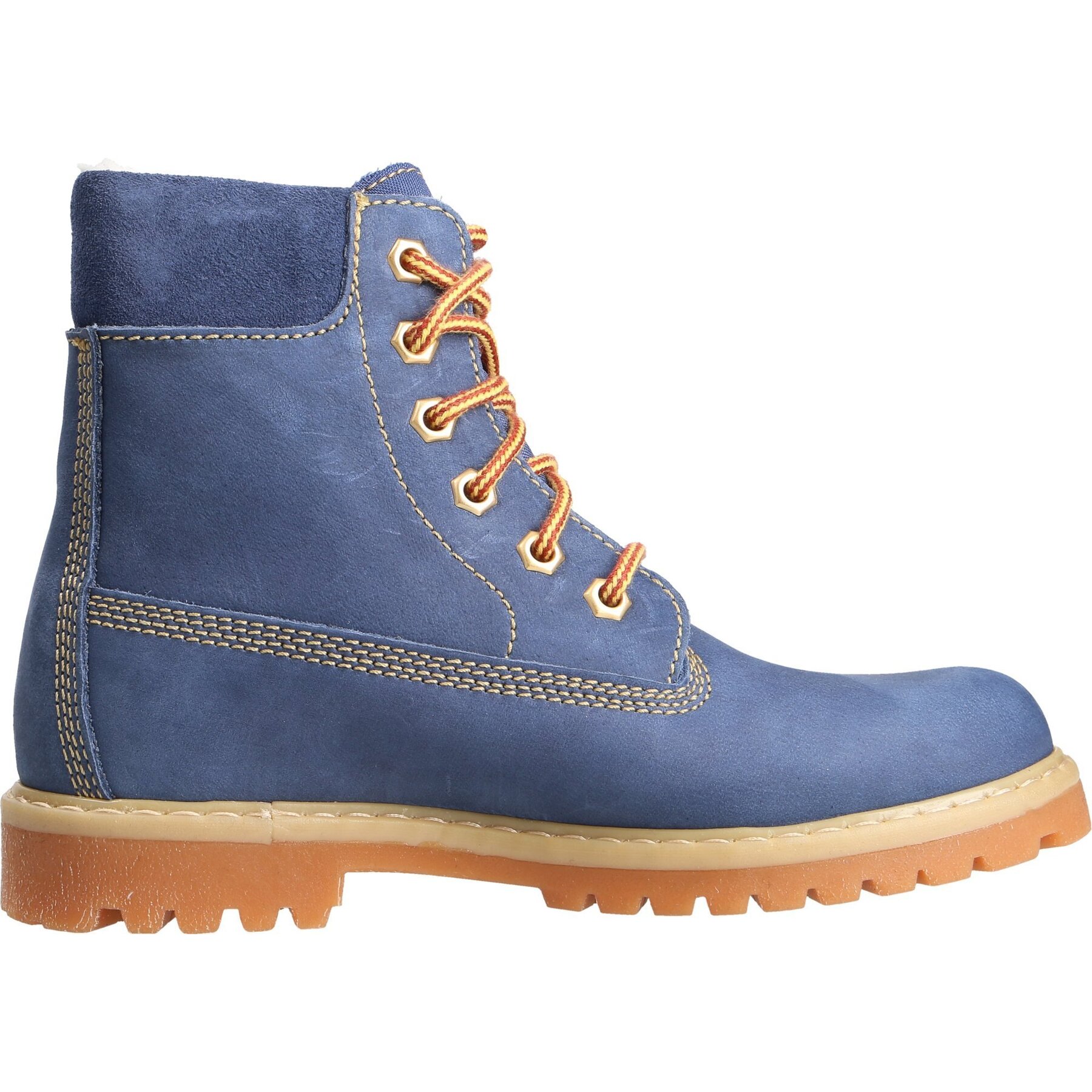 blaue stiefeletten seitenansicht rechts