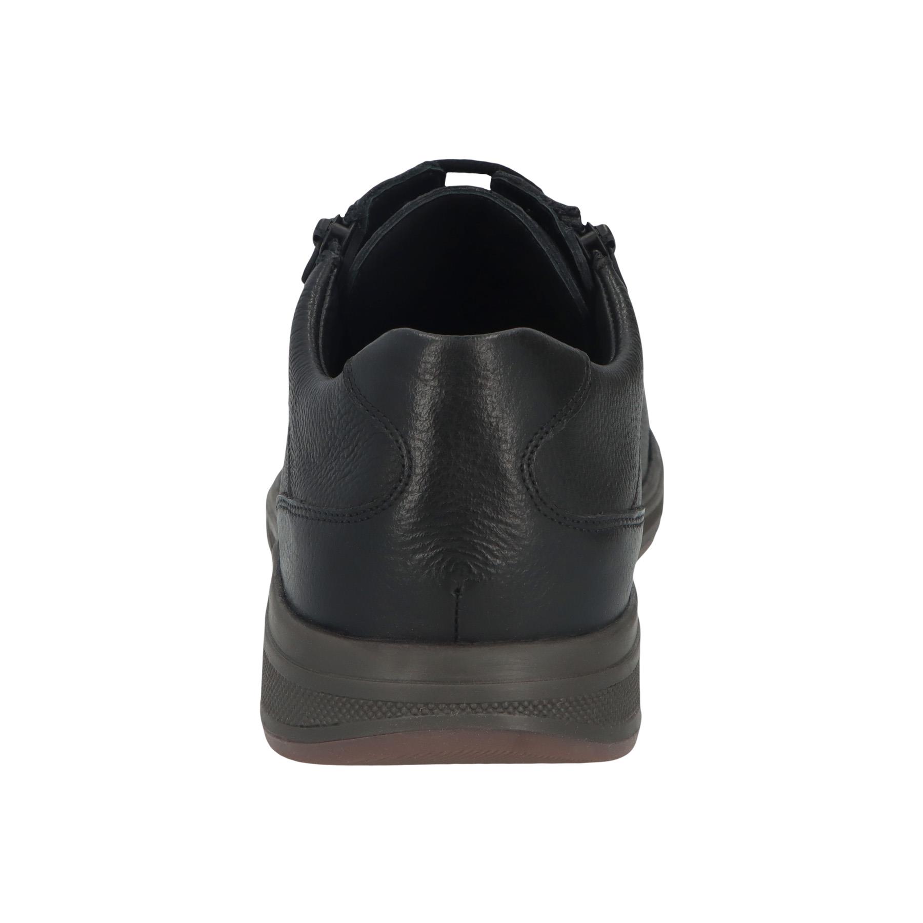 schwarze halbschuh hinteransicht