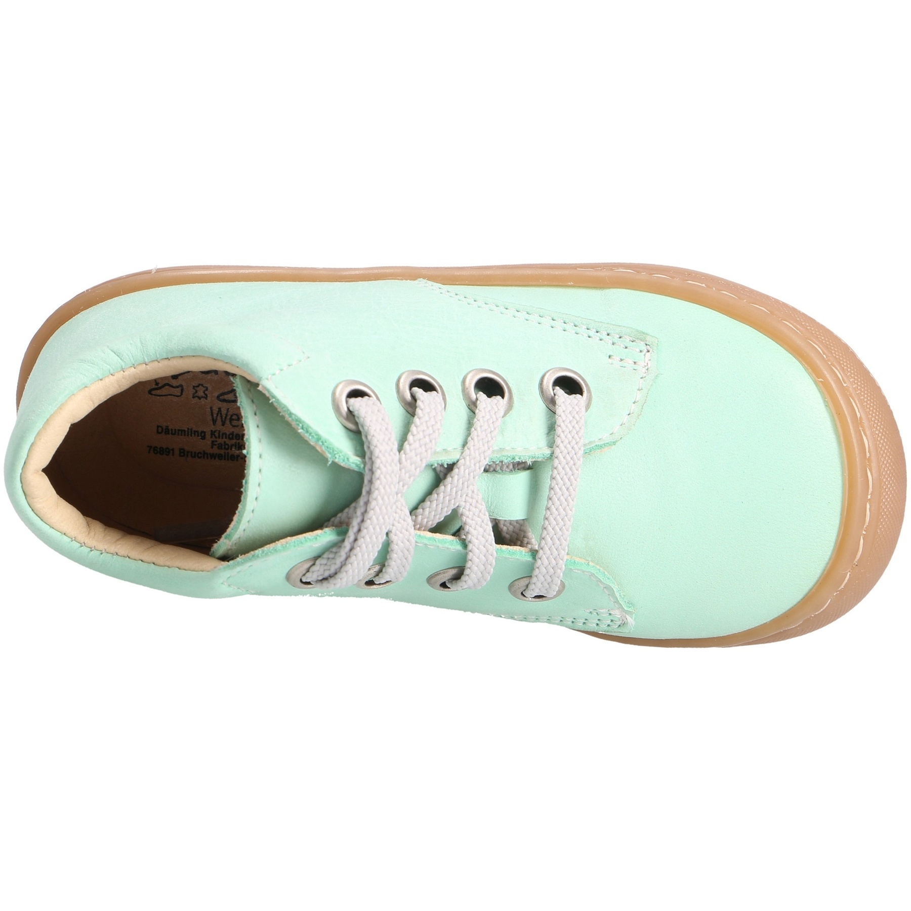 grüne lauflernschuhe draufsicht