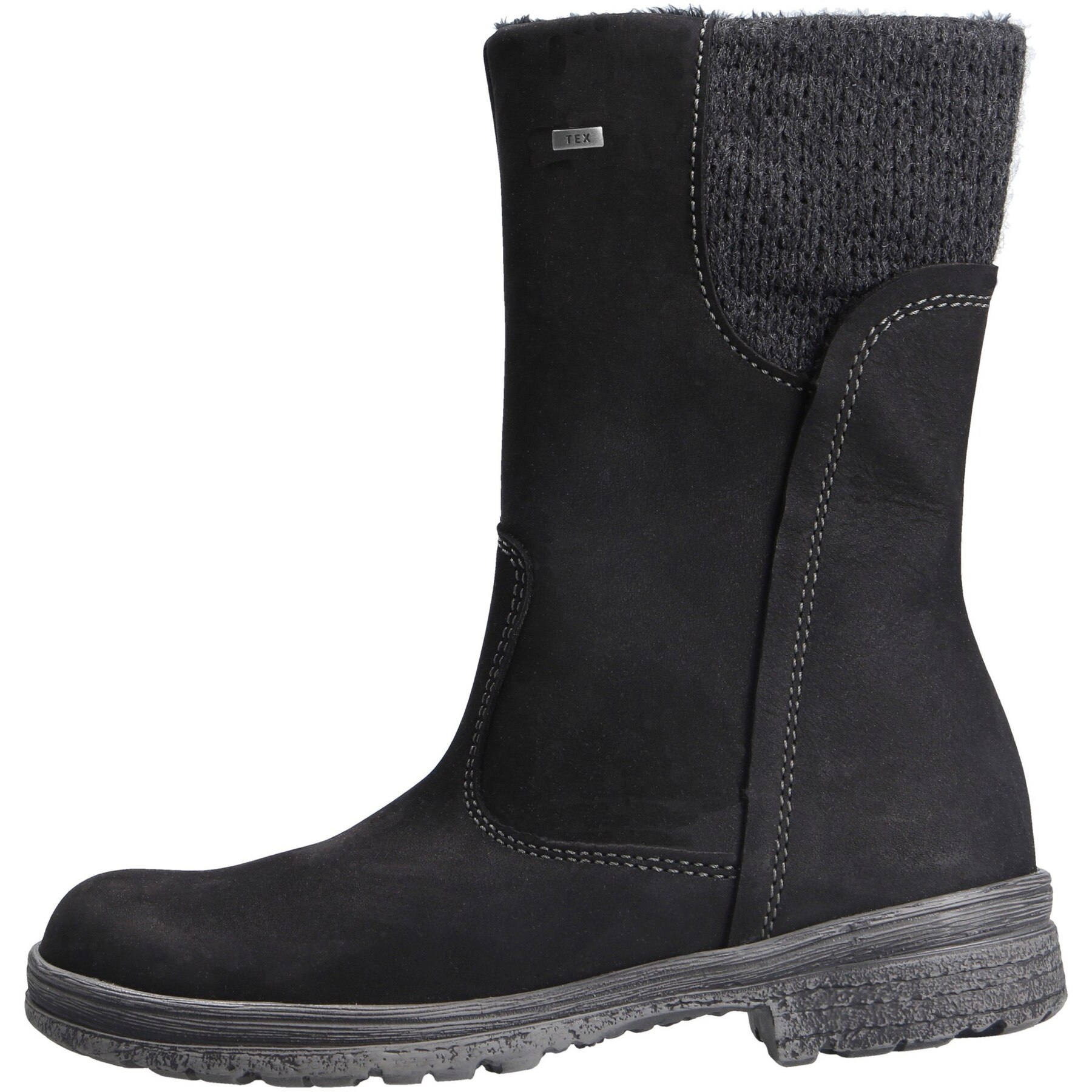 schwarze stiefel seitenansicht links