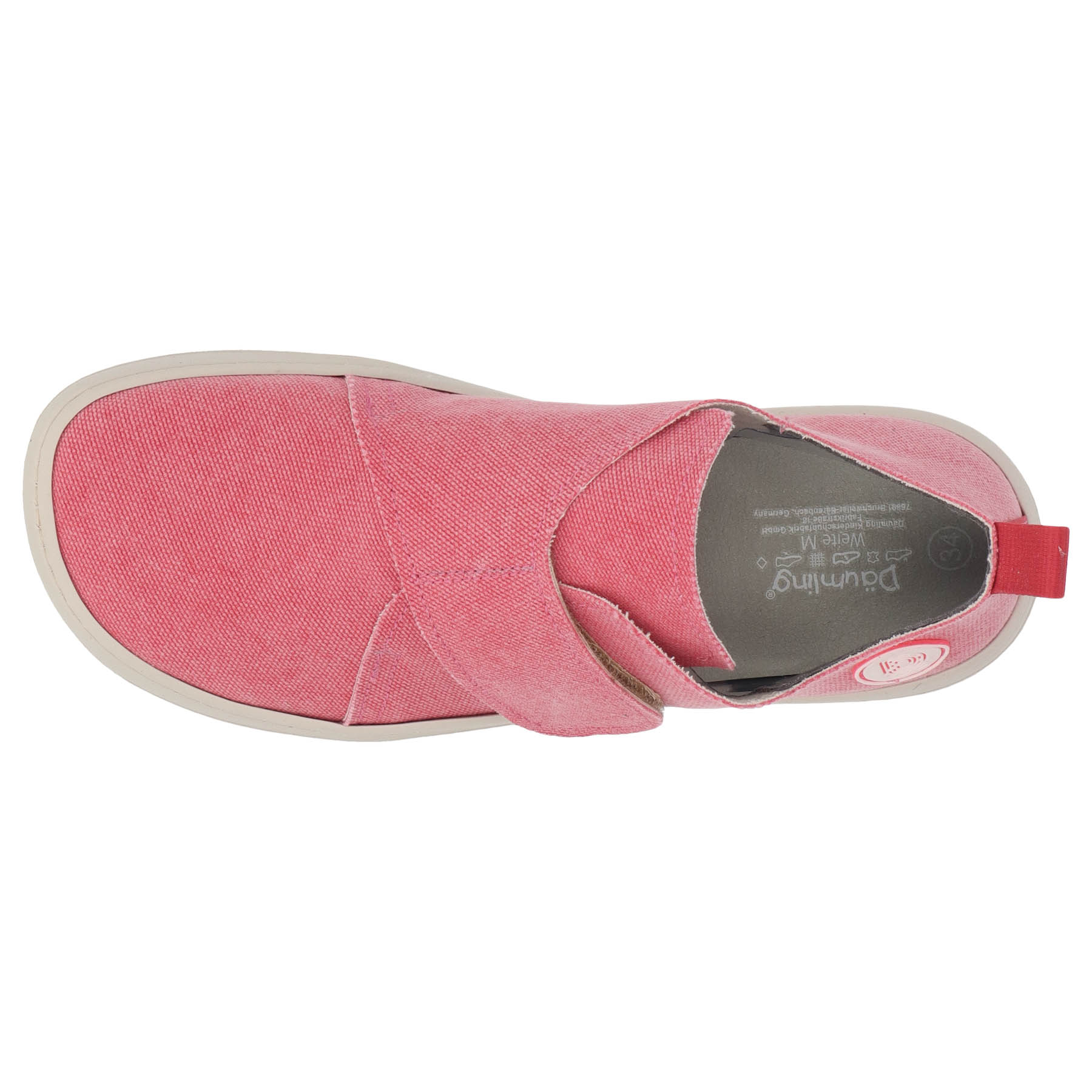 rote lauflernschuhe draufsicht