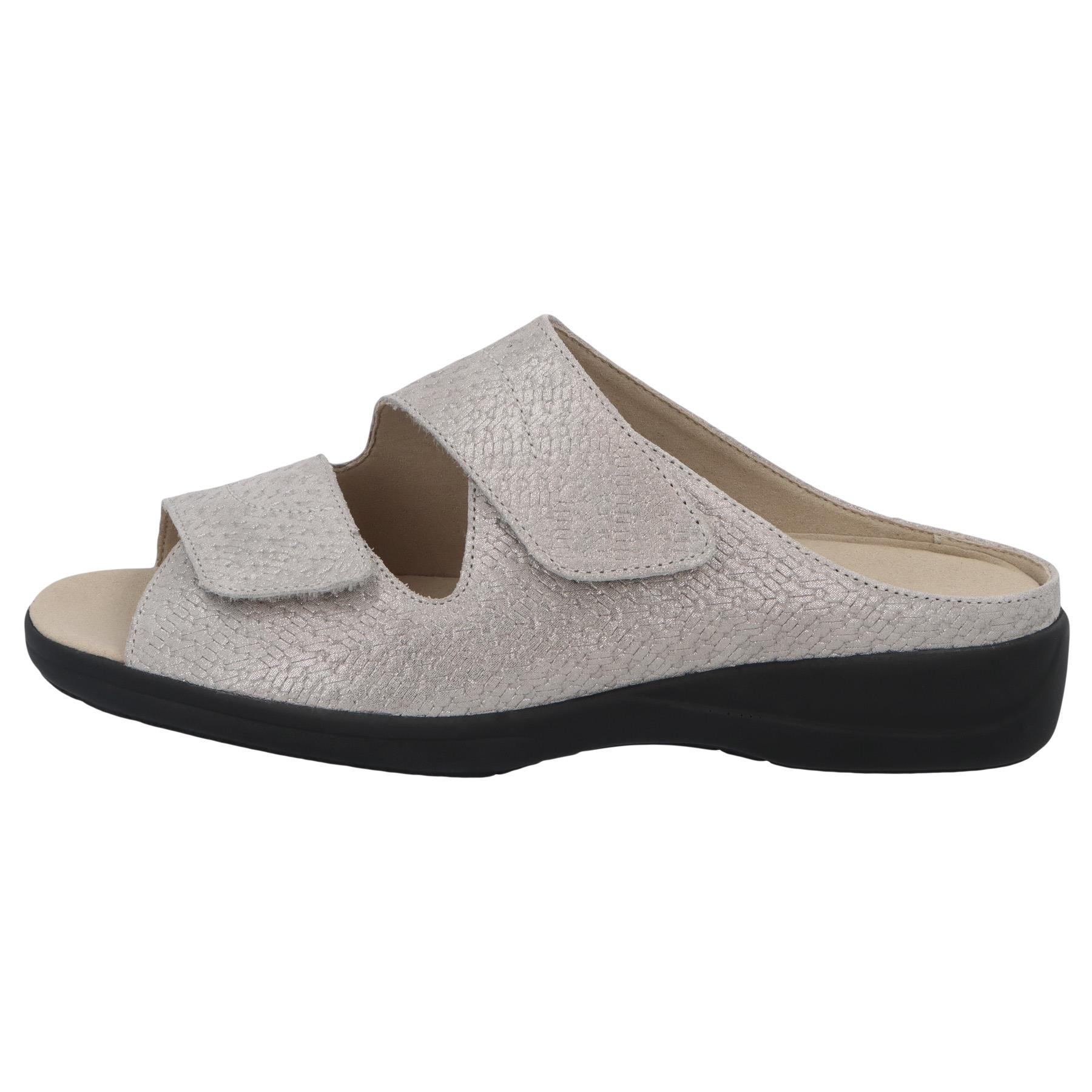 graue pantolette seitenansicht links