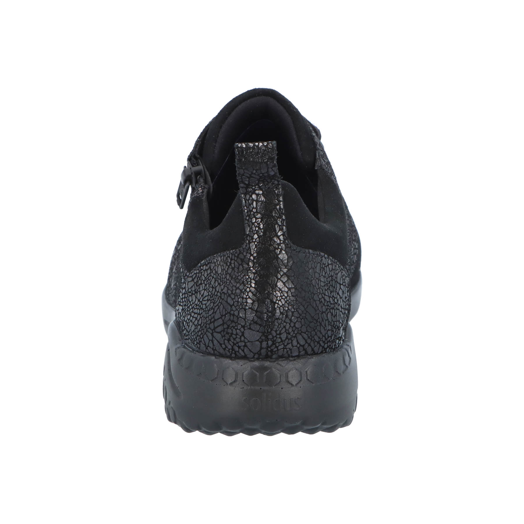 schwarze halbschuh hinteransicht