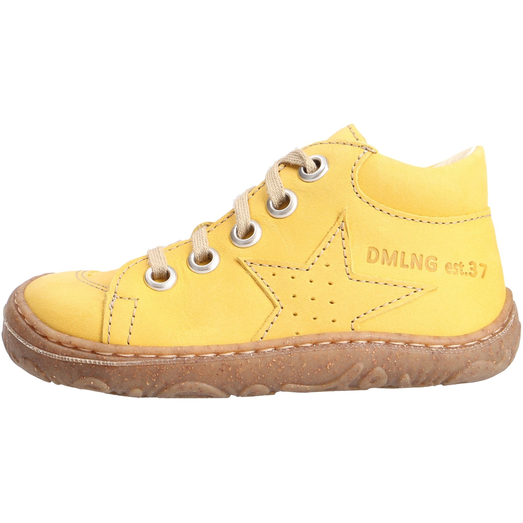 gelbe lauflernschuhe seitenansicht links