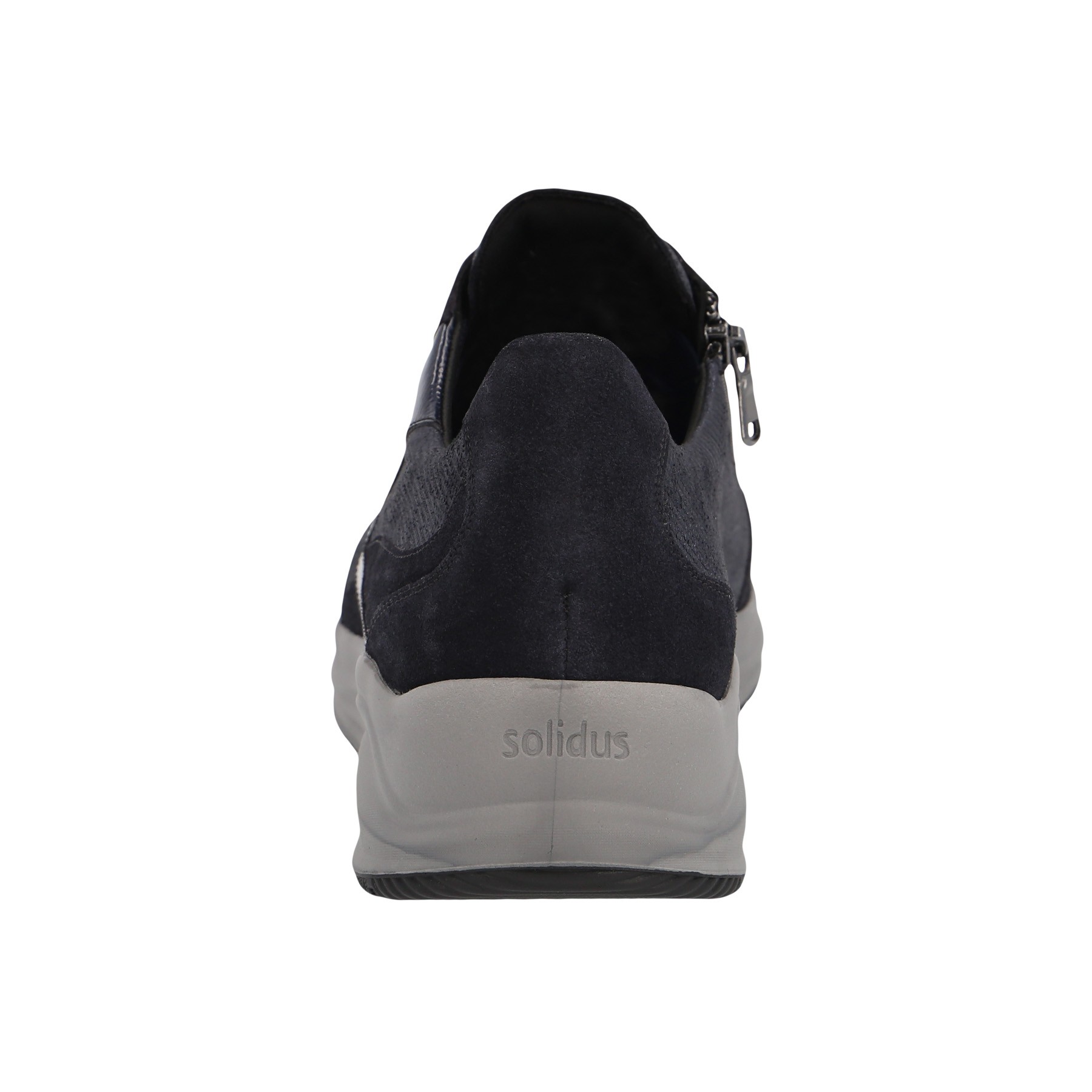 blaue halbschuh hinteransicht