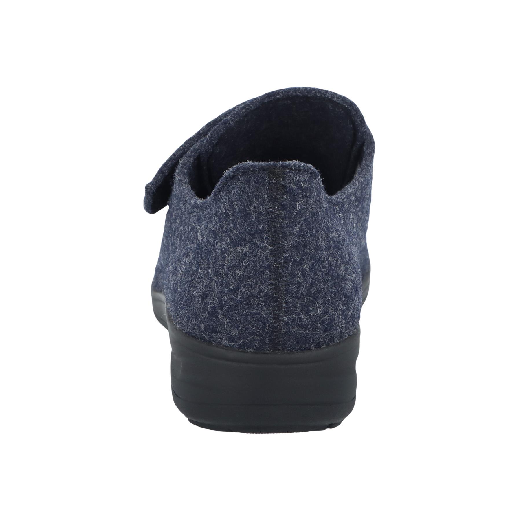 blaue slipper hinteransicht