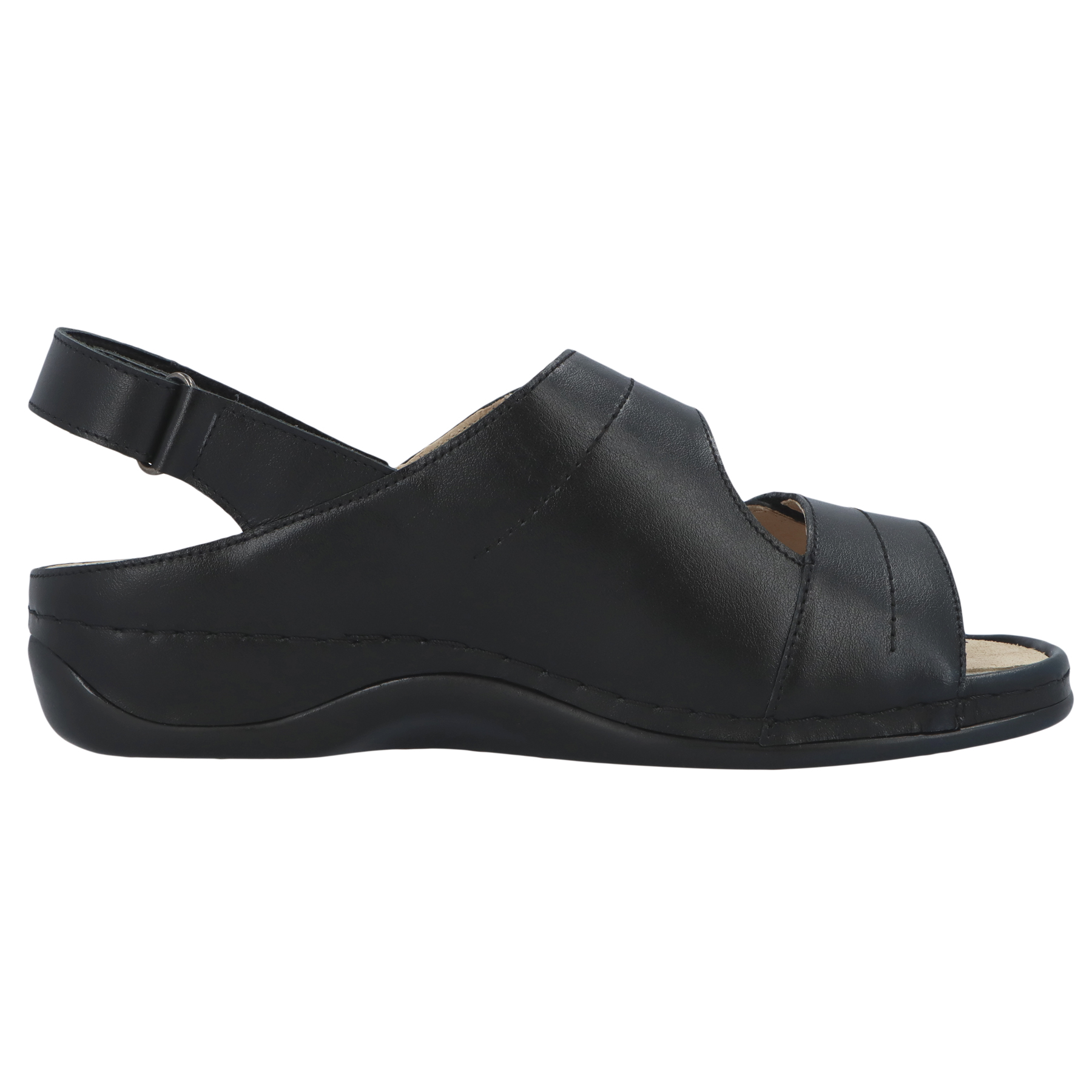 schwarze sandale seitenansicht rechts