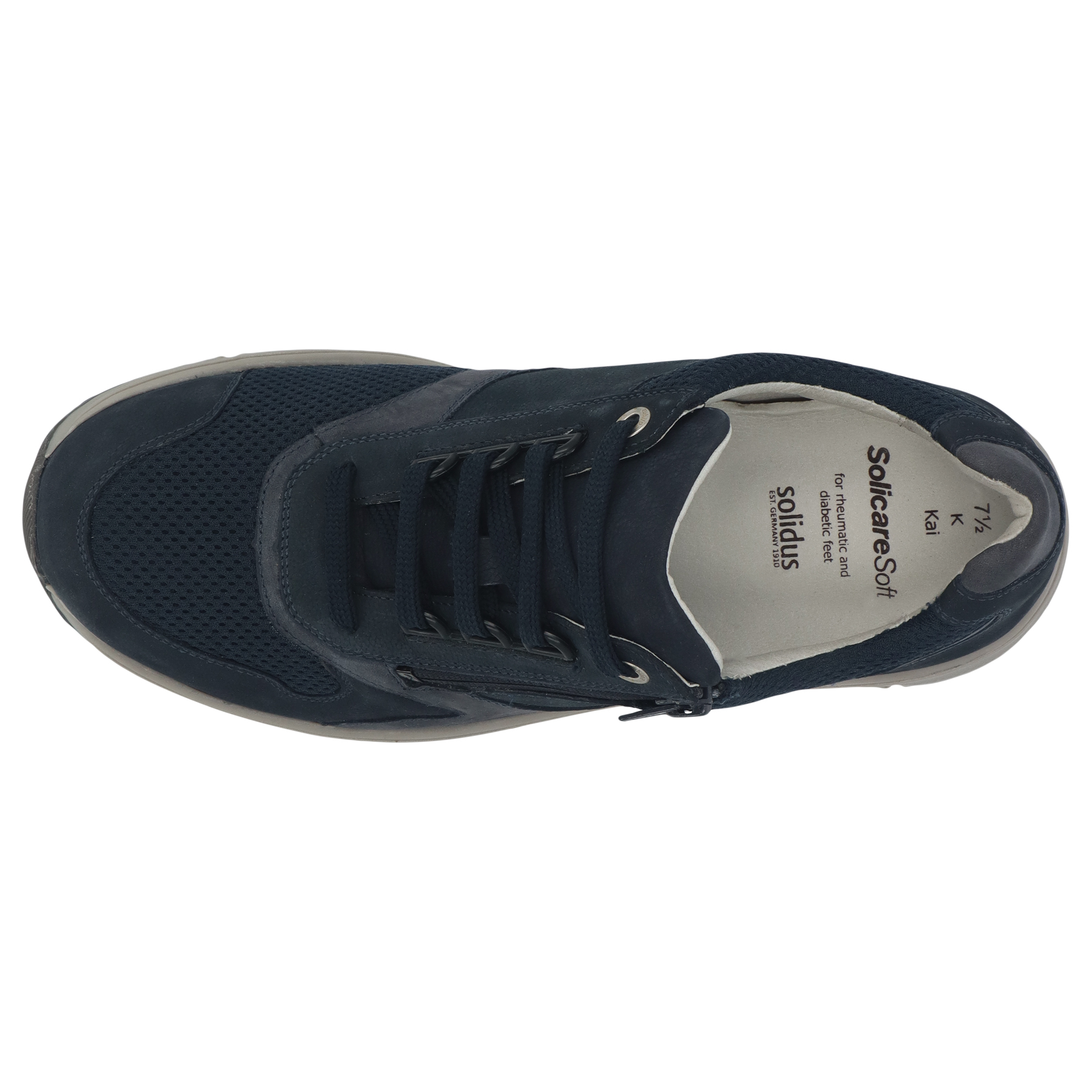 blaue halbschuh draufsicht