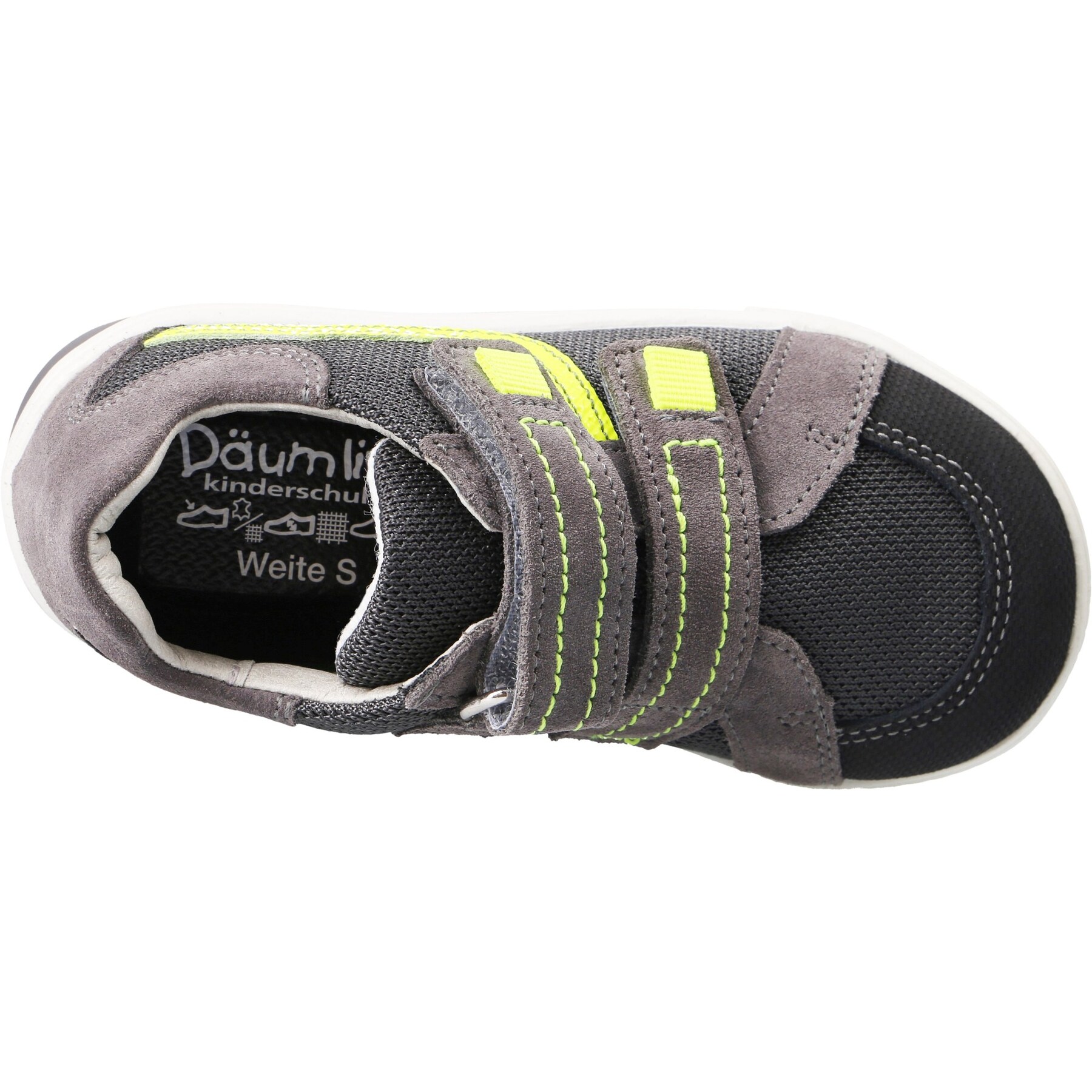 graue halbschuh draufsicht