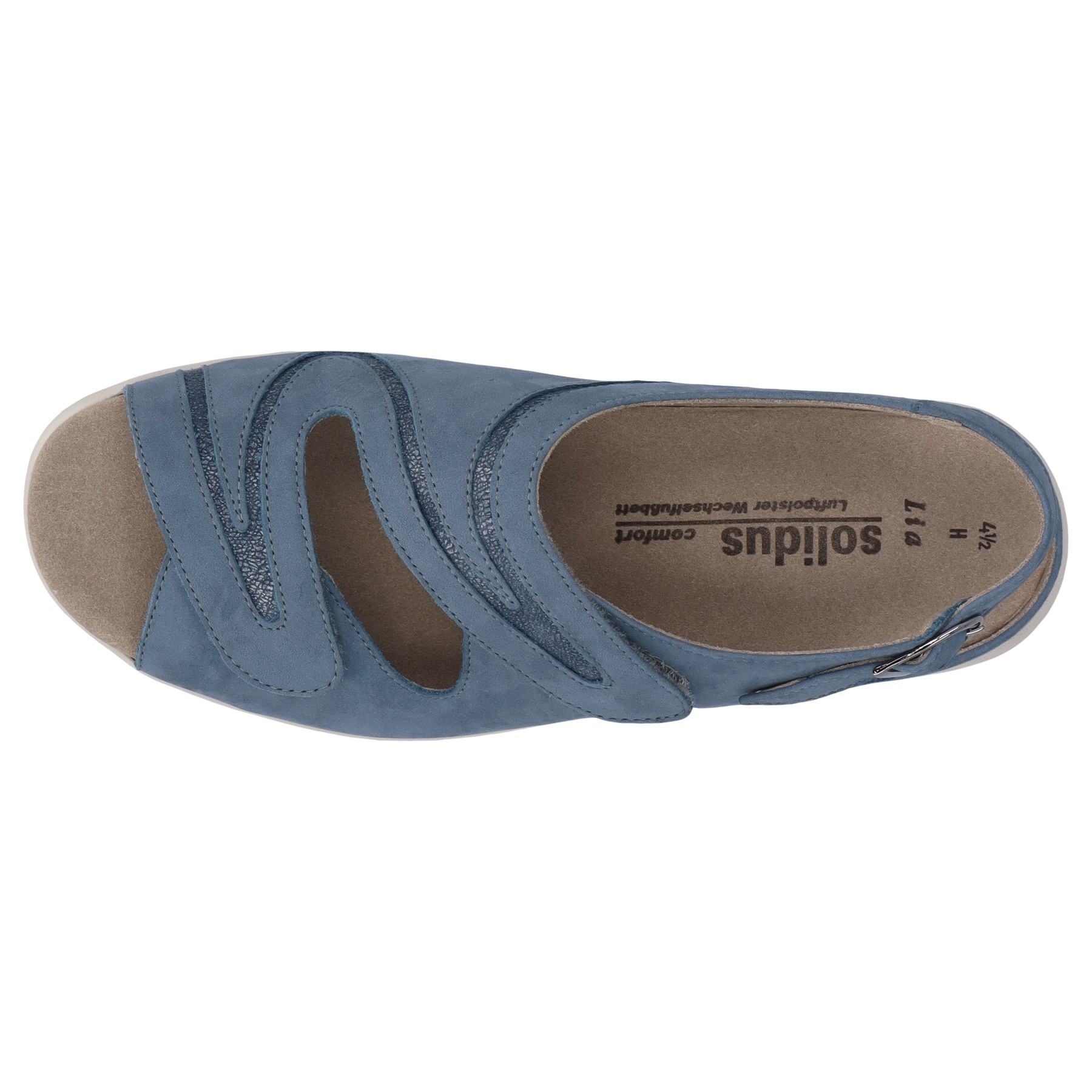 blaue sandale draufsicht