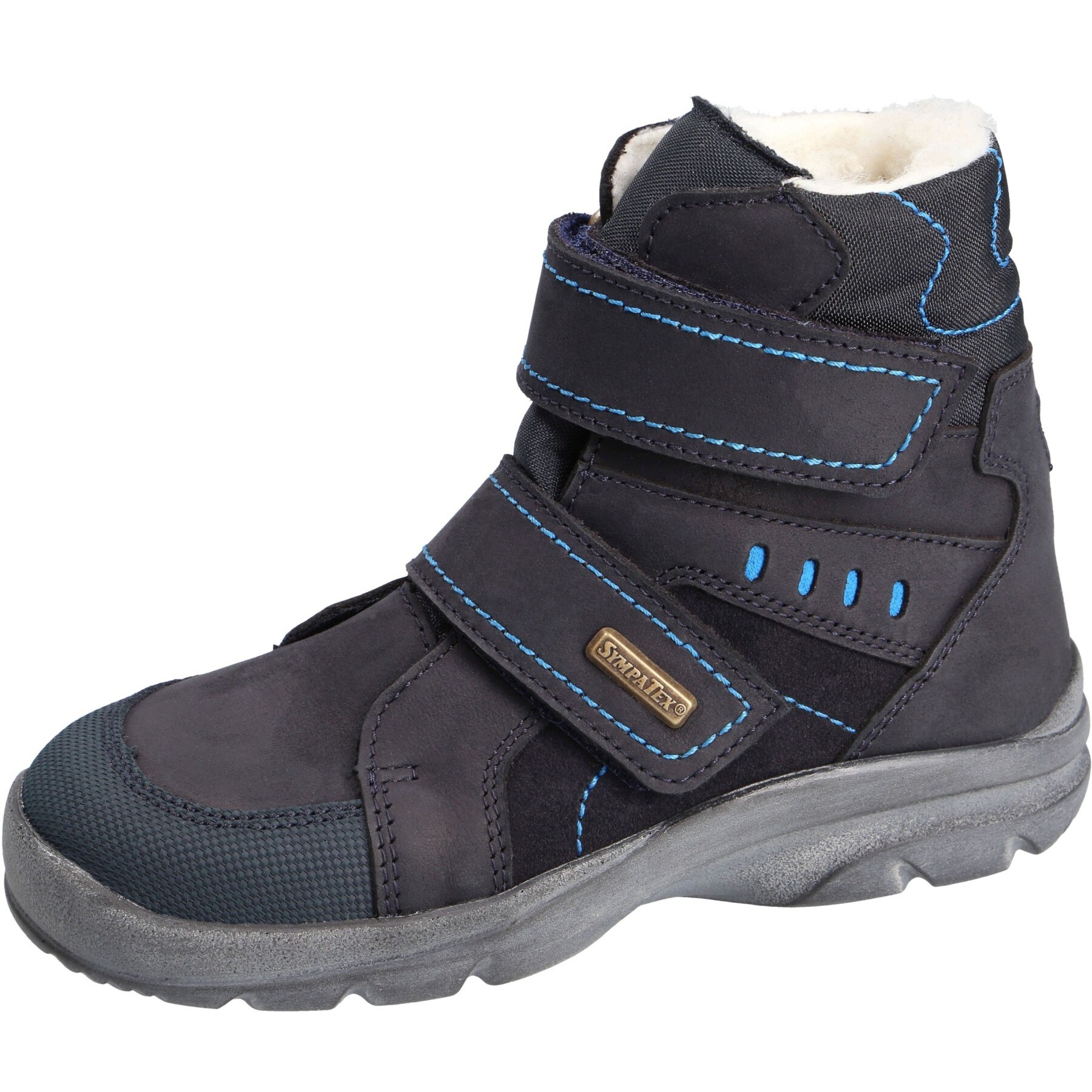 blaue stiefeletten 3-4 ansicht