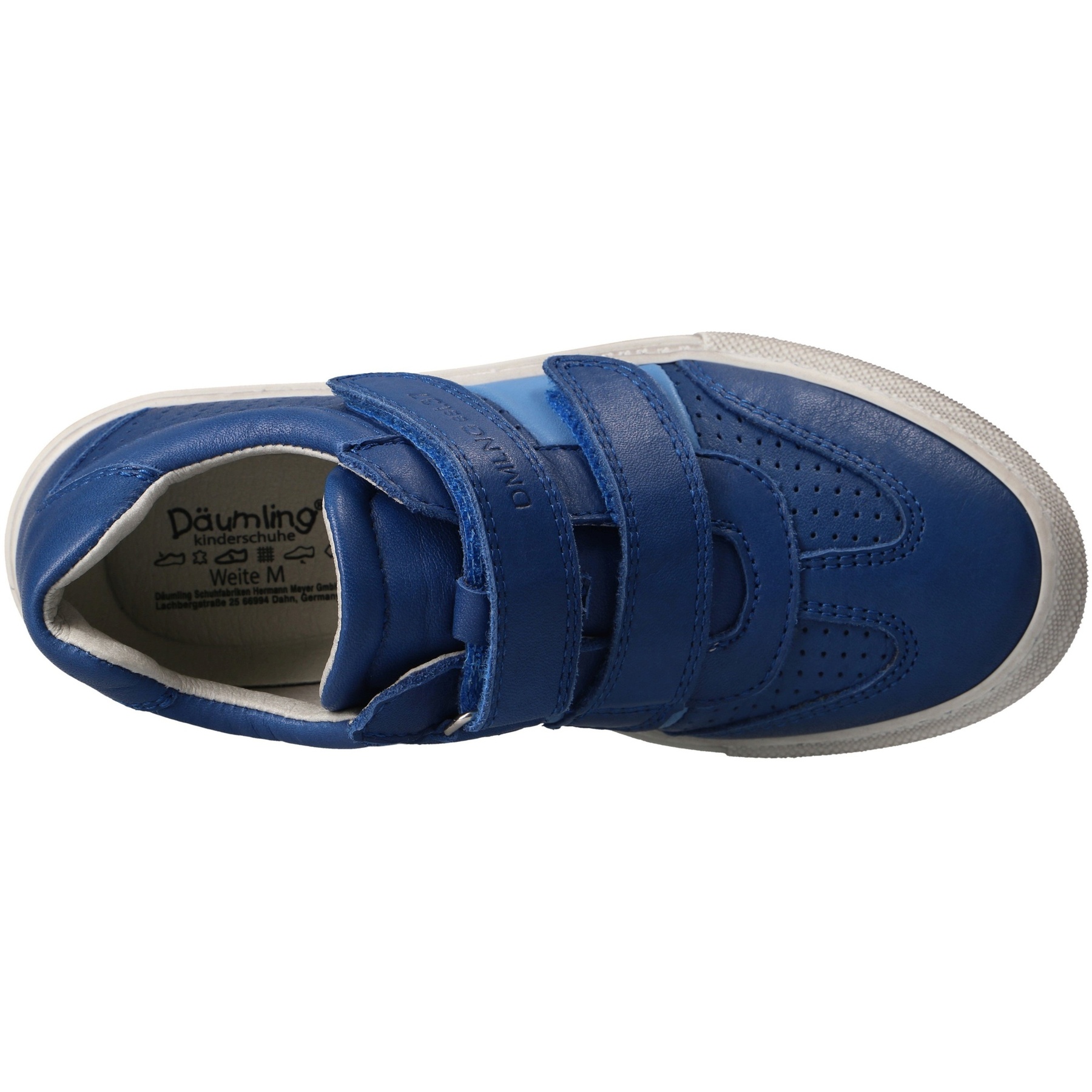 blaue halbschuh draufsicht