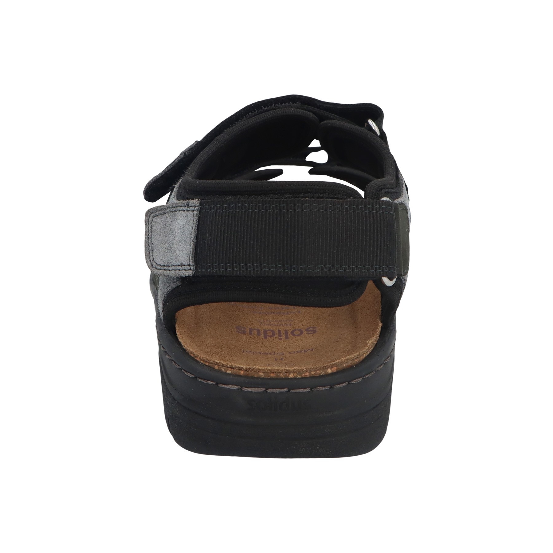 schwarze sandale hinteransicht