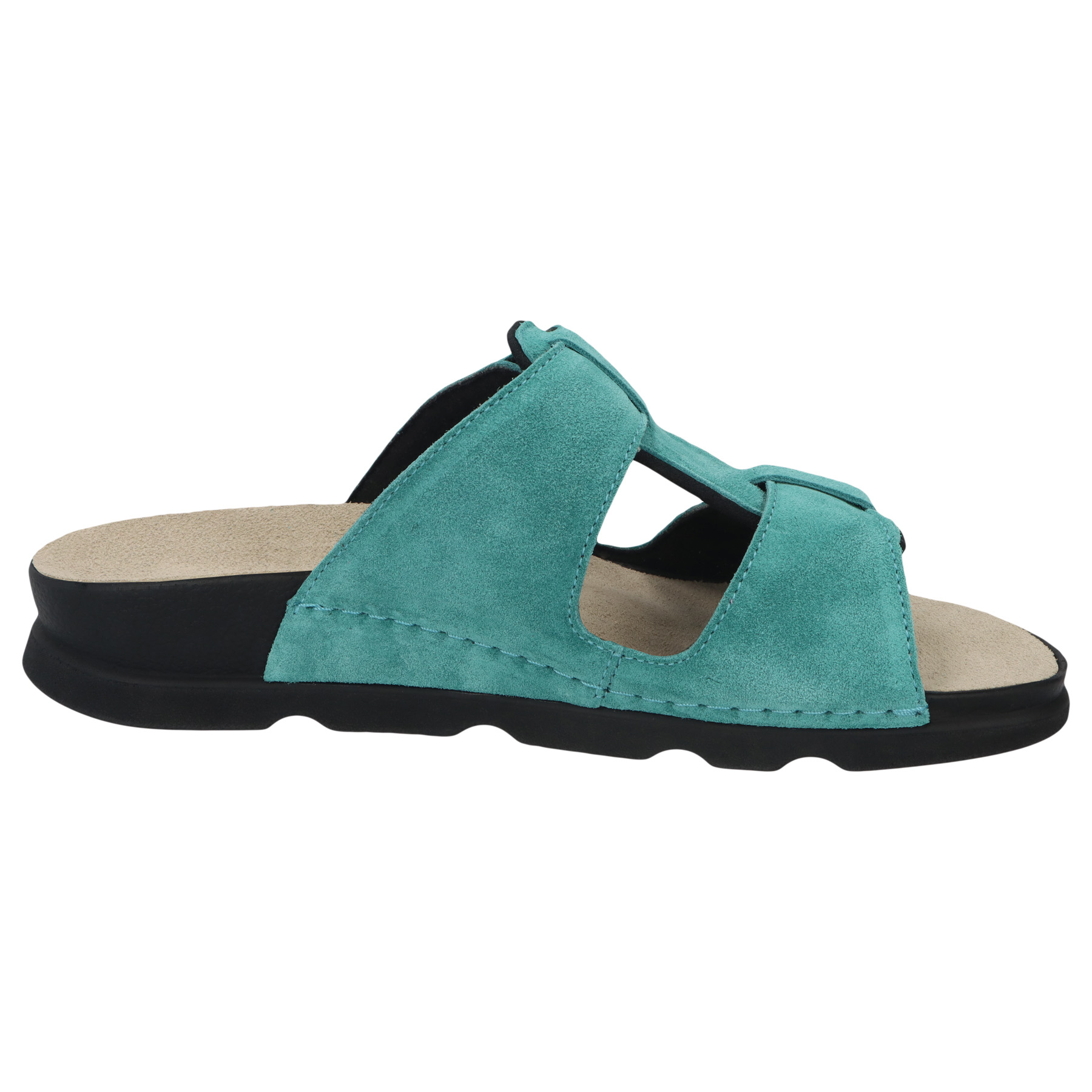 blaue pantolette seitenansicht rechts