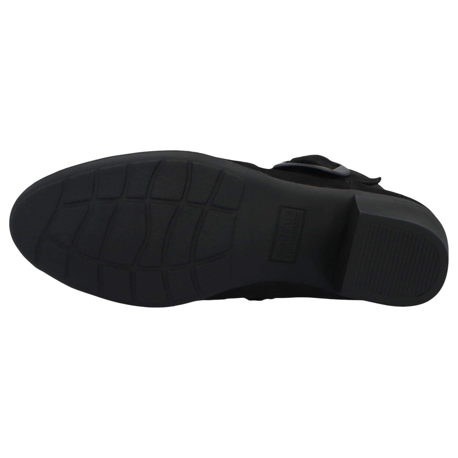 schwarze stiefel sohlenansicht