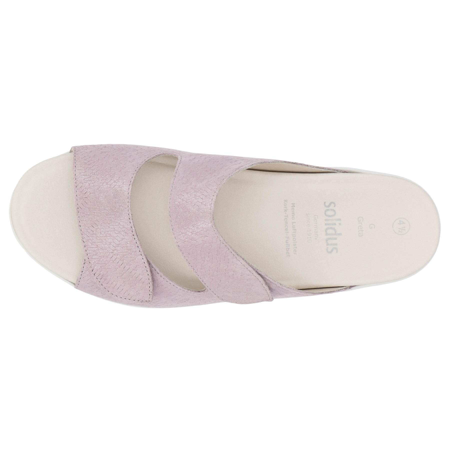 mehrfarbige sandale draufsicht