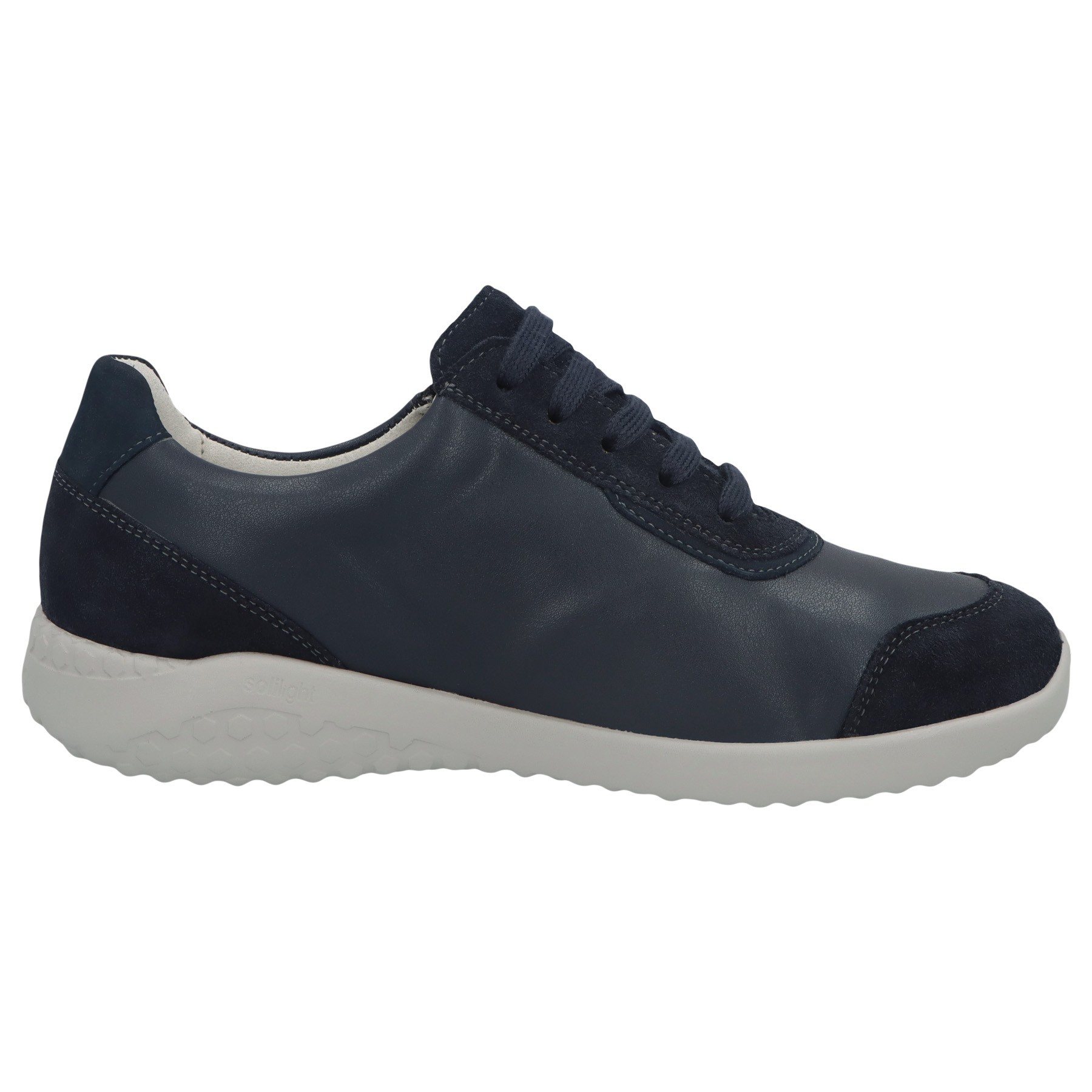 blaue halbschuh seitenansicht rechts