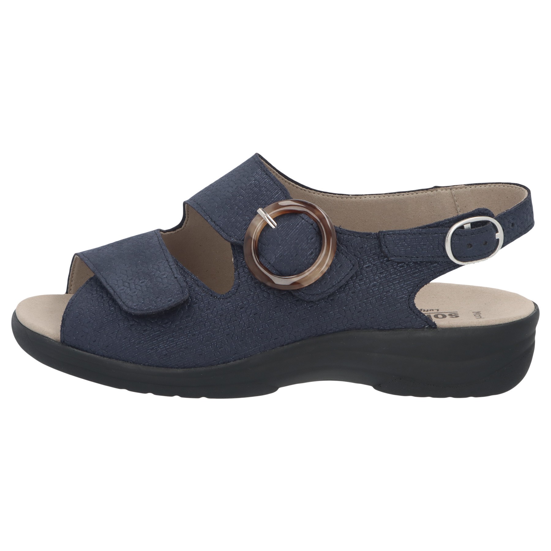 blaue sandale seitenansicht links