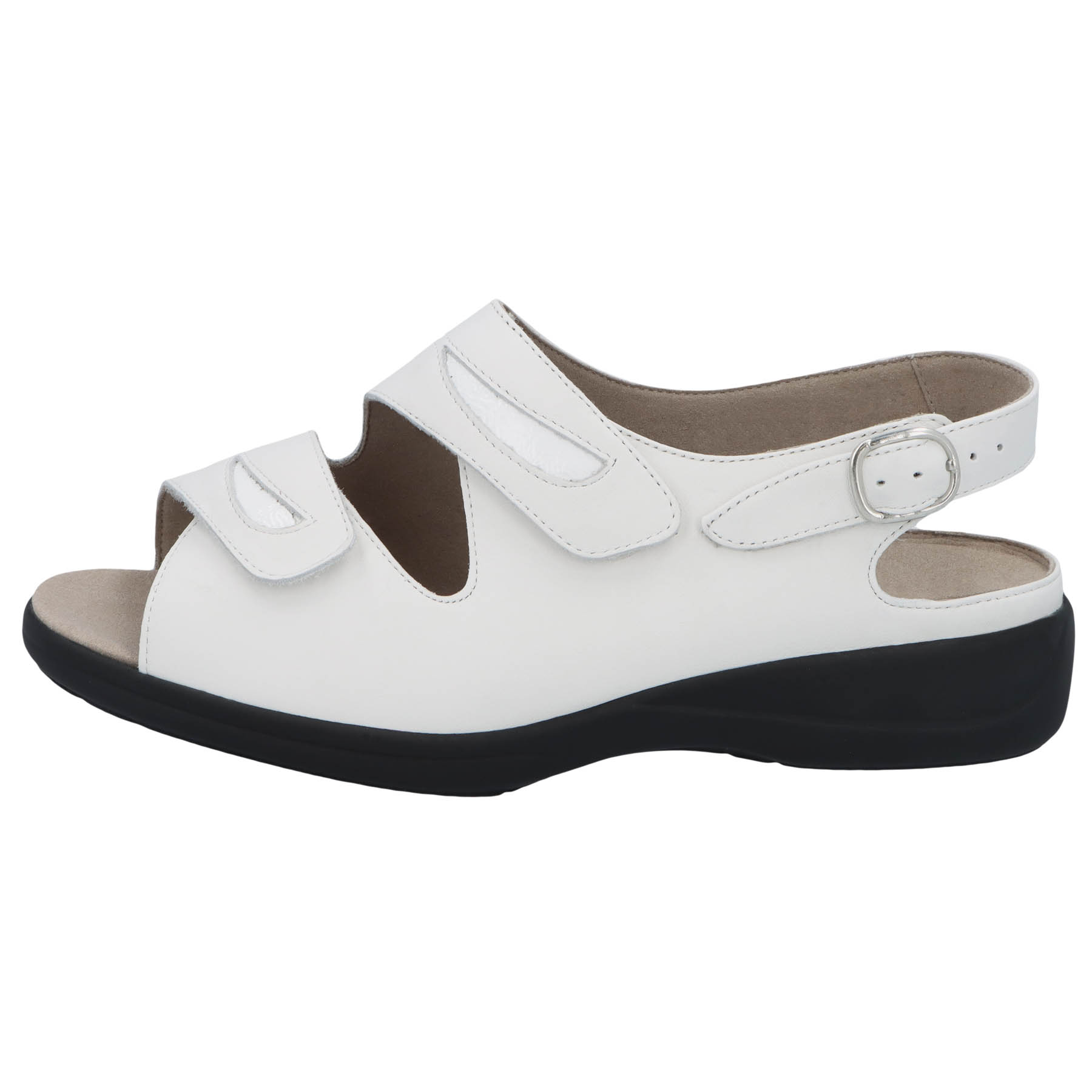 weiße sandale seitenansicht links