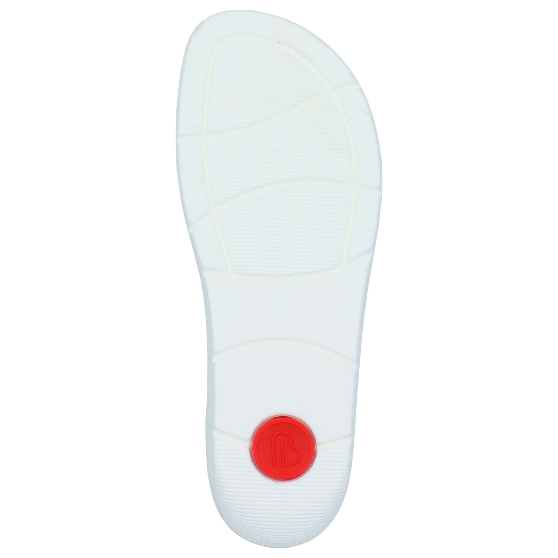 rote pantolette sohlenansicht