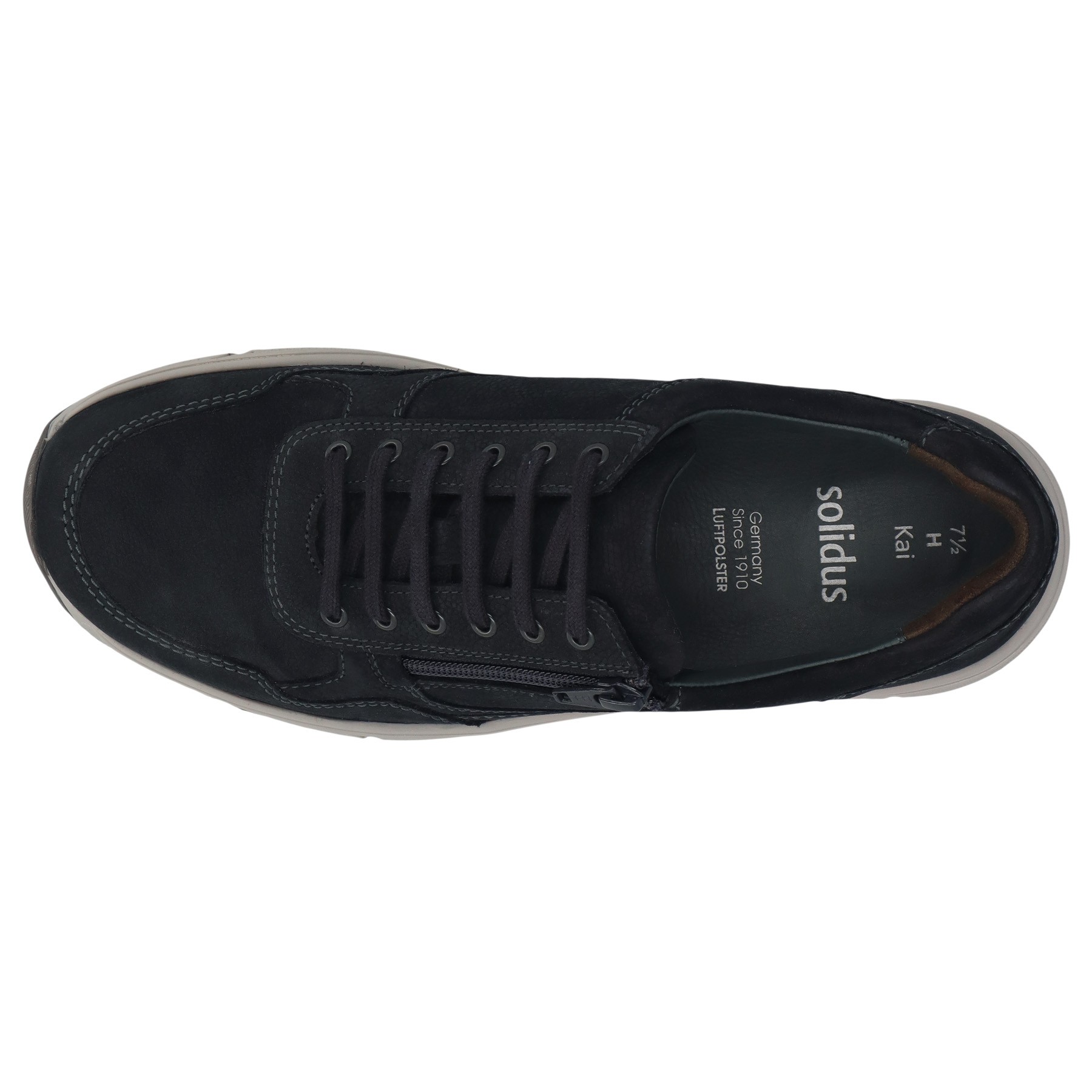 blaue halbschuh draufsicht