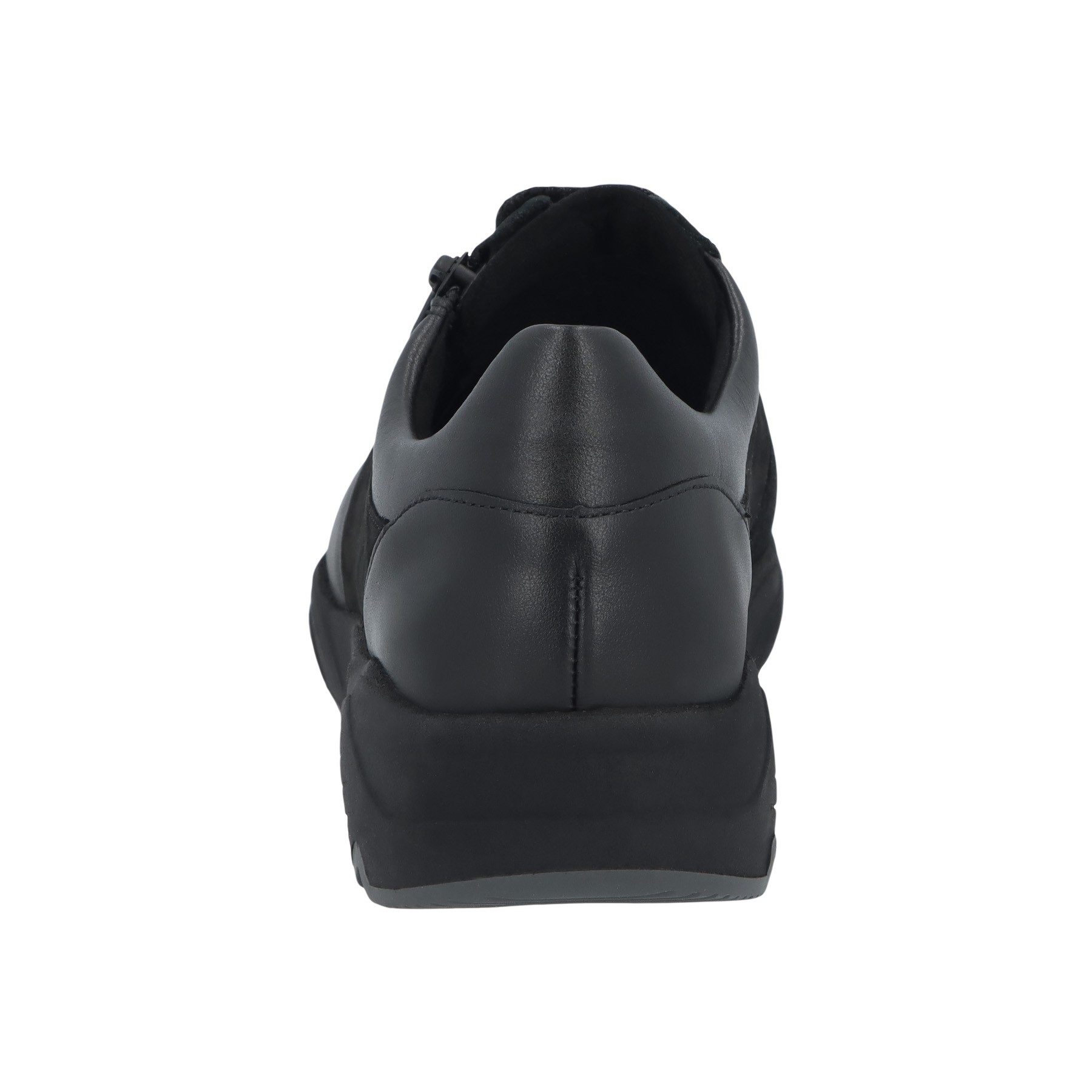 schwarze halbschuh hinteransicht