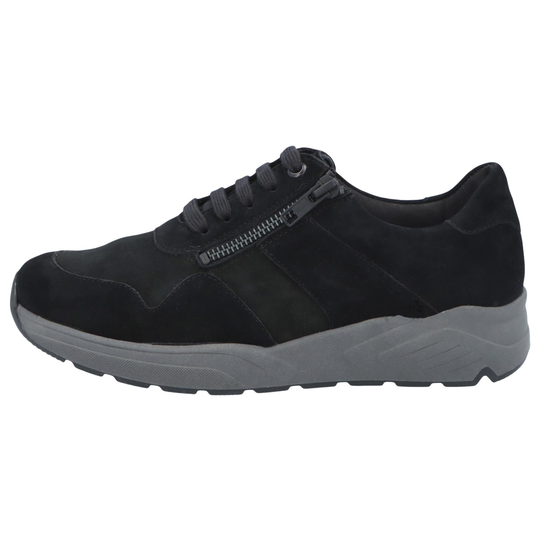 schwarze halbschuh seitenansicht links