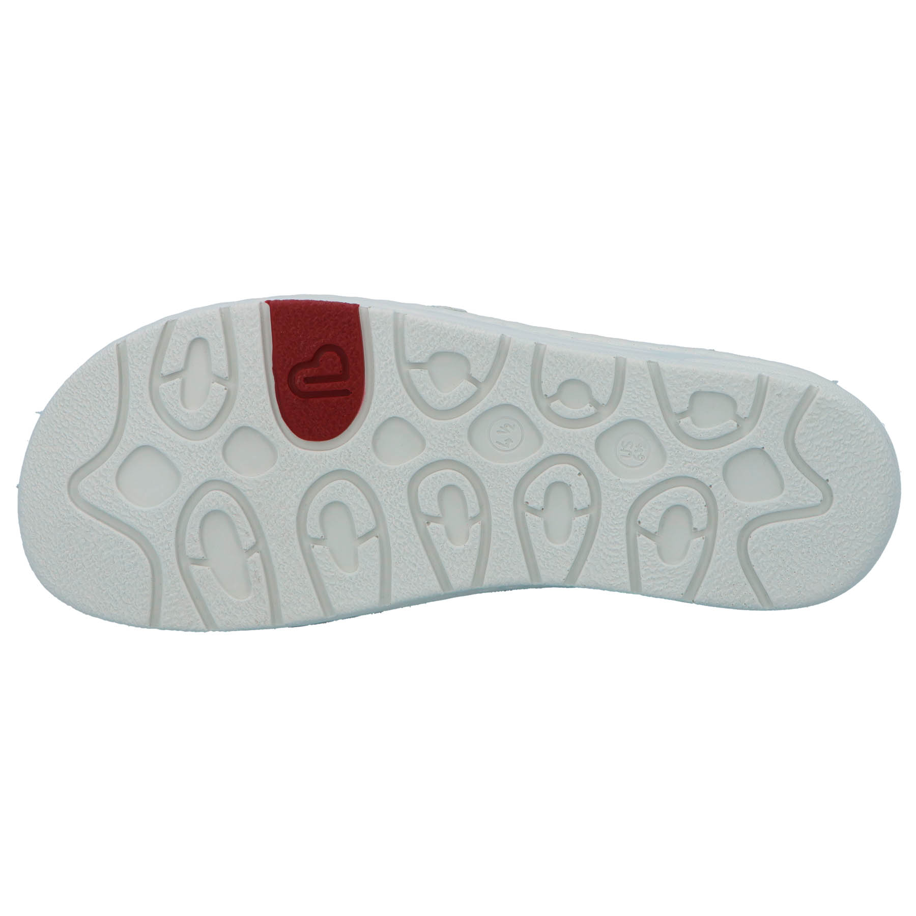 blaue sandale sohlenansicht