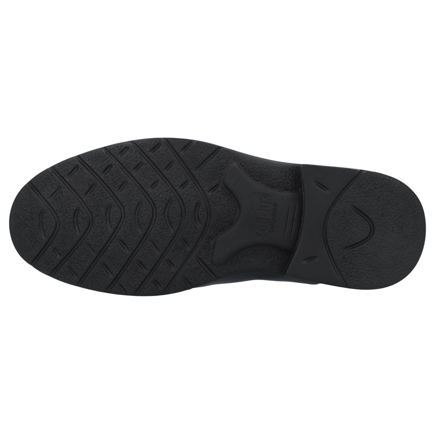 schwarze halbschuh sohlenansicht