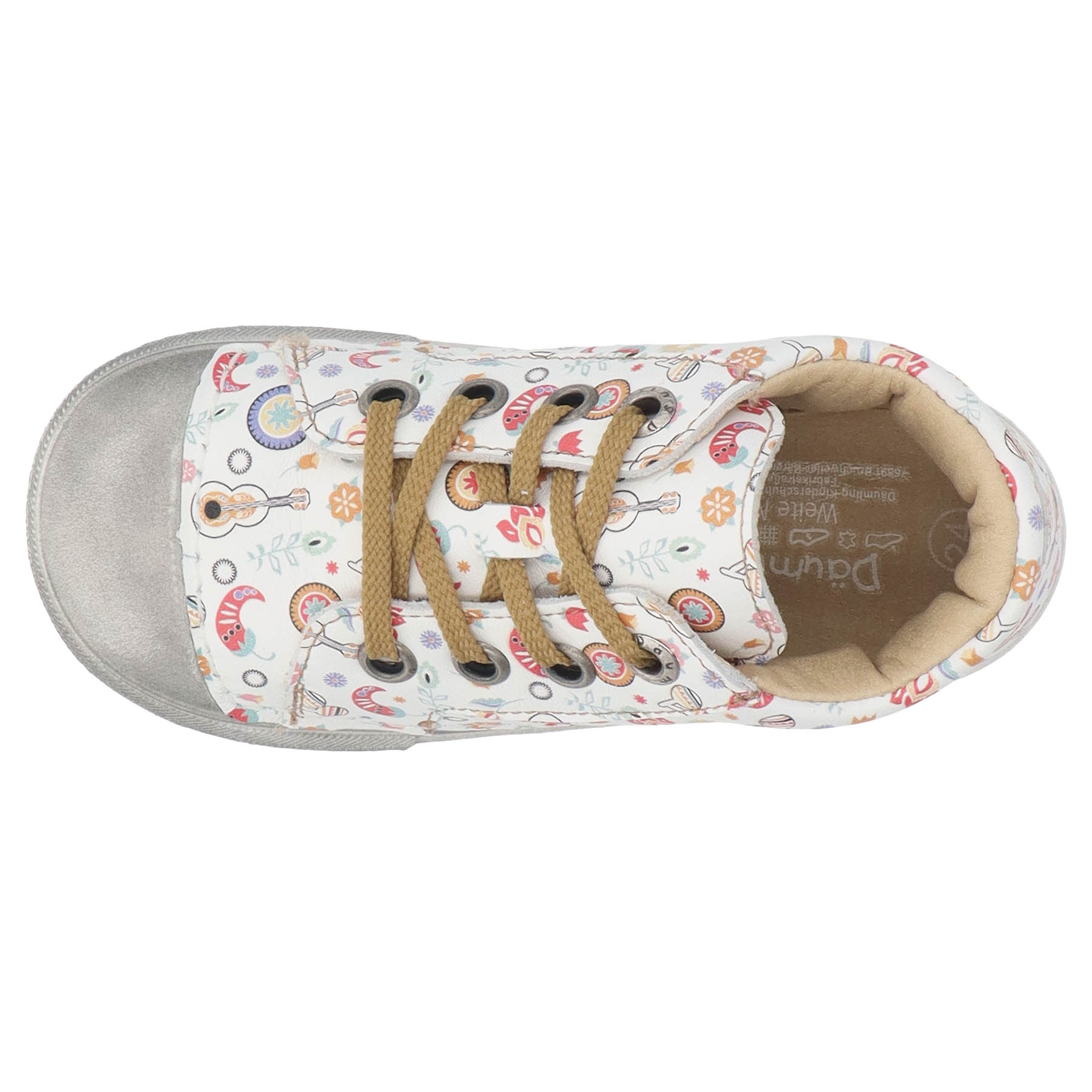 mehrfarbige lauflernschuhe draufsicht