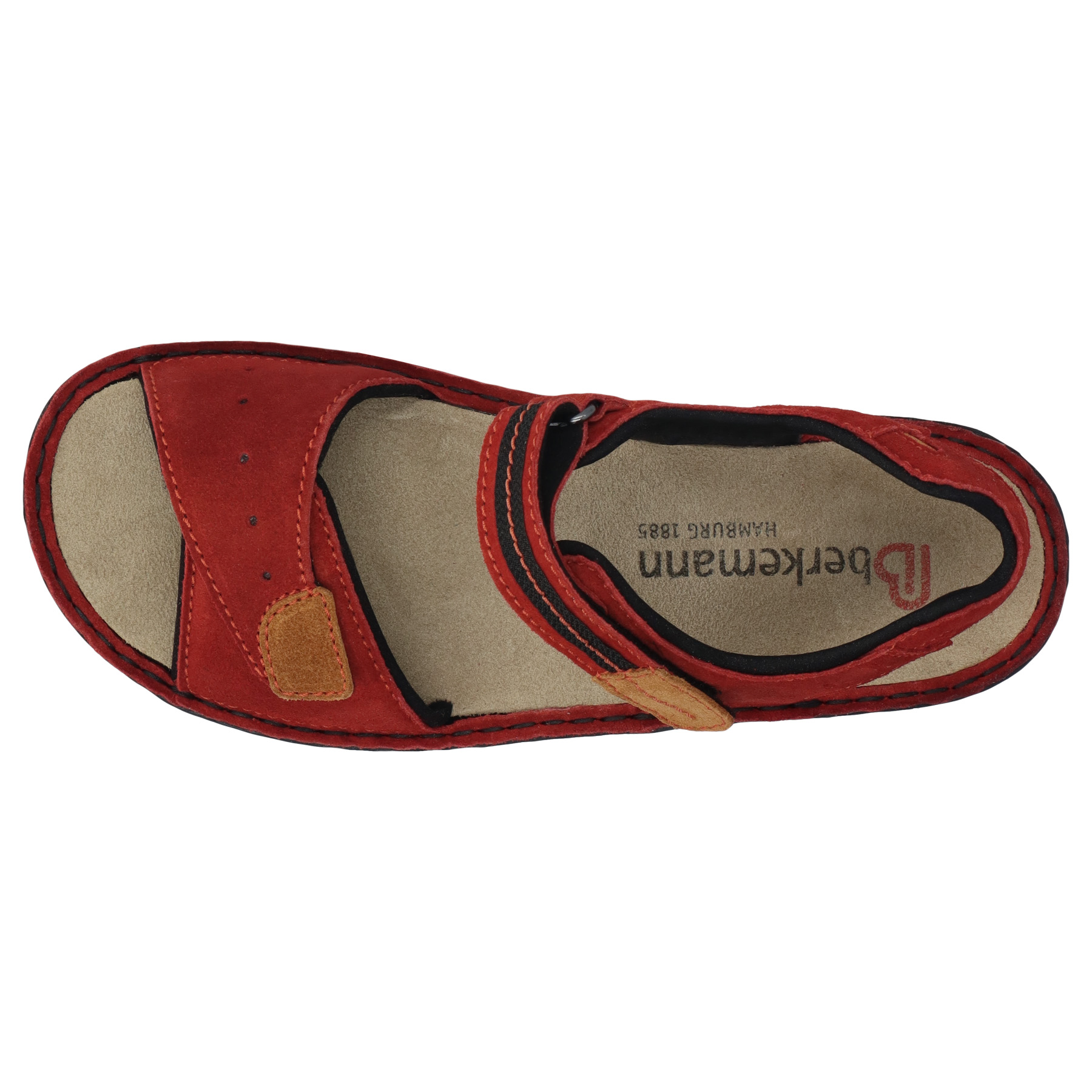 rote sandale draufsicht