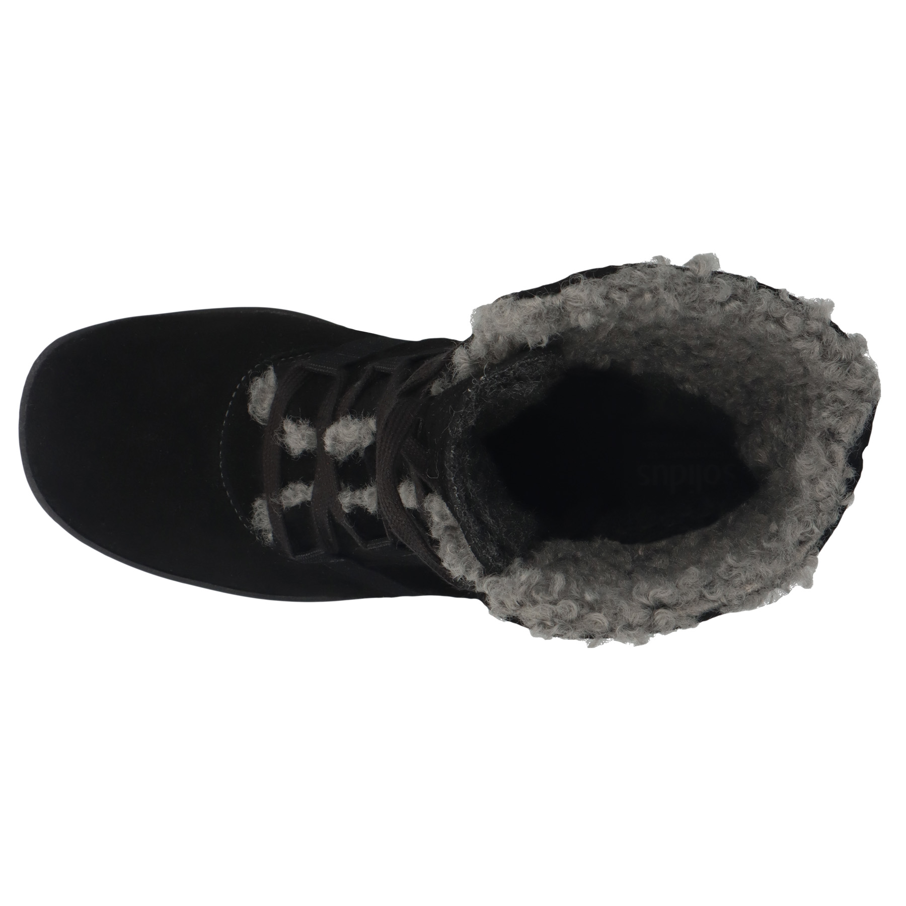 schwarze stiefel draufsicht