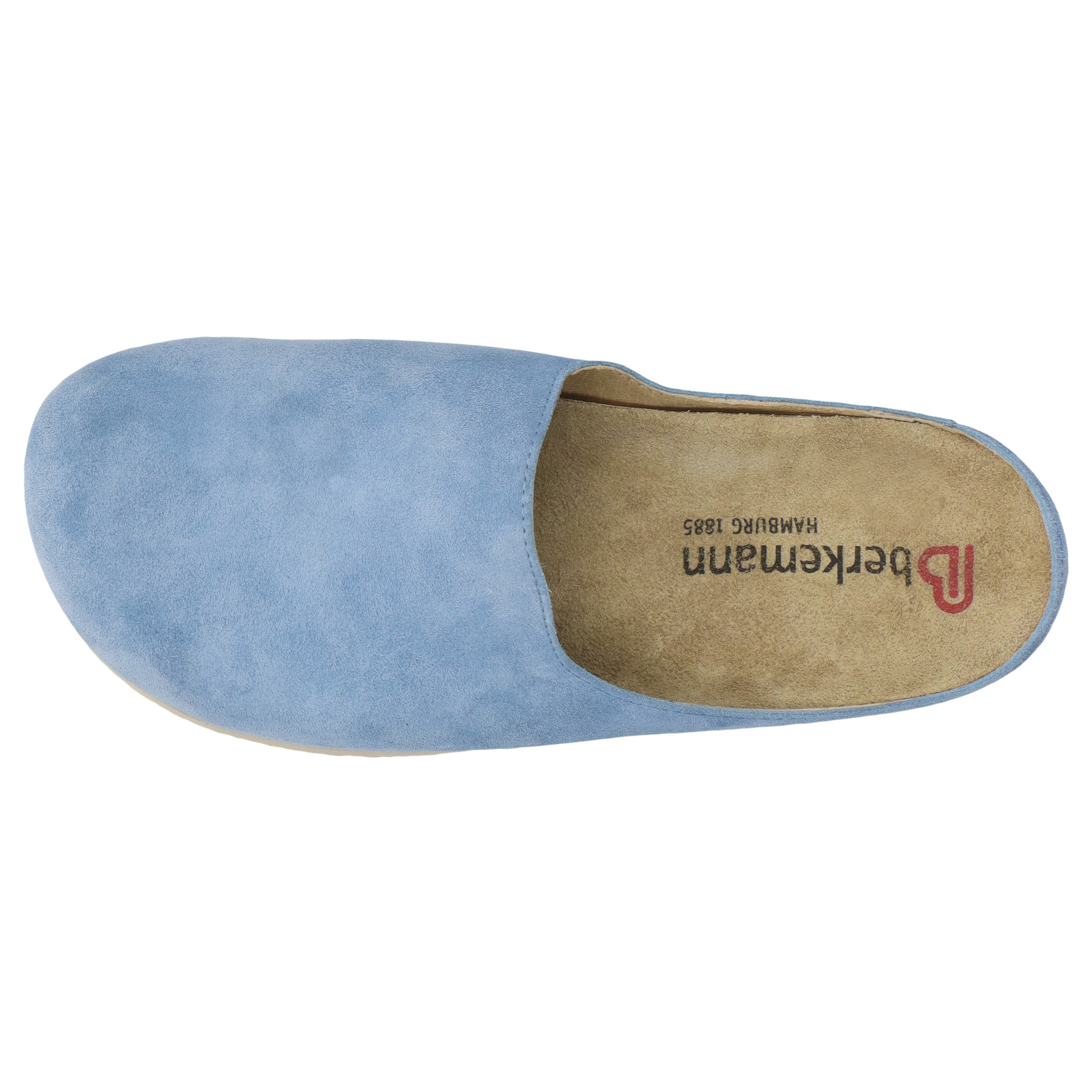 blaue clogs draufsicht