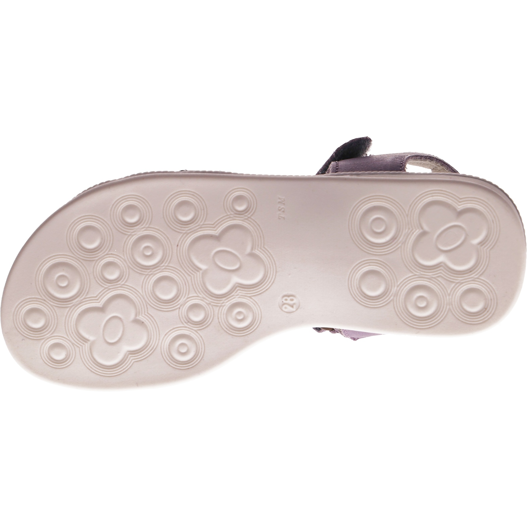 rote sandale sohlenansicht