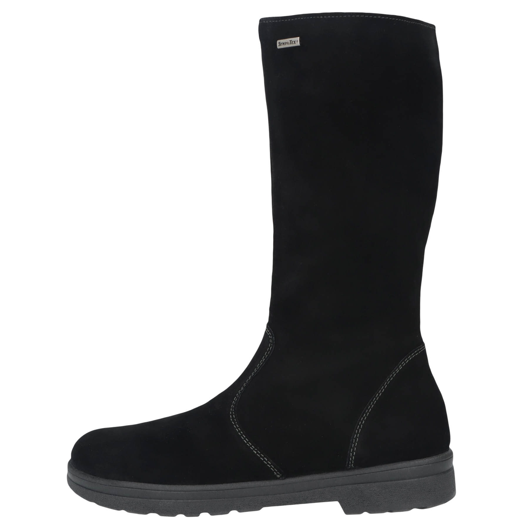 schwarze stiefel seitenansicht links