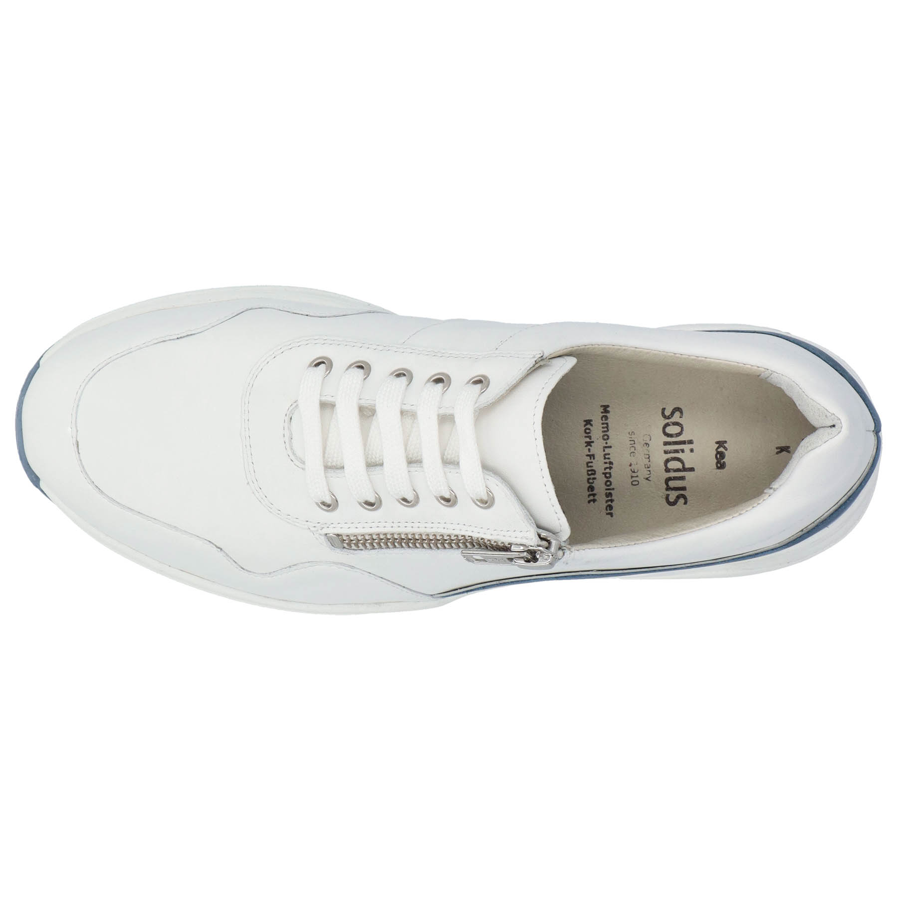 weiße halbschuh draufsicht