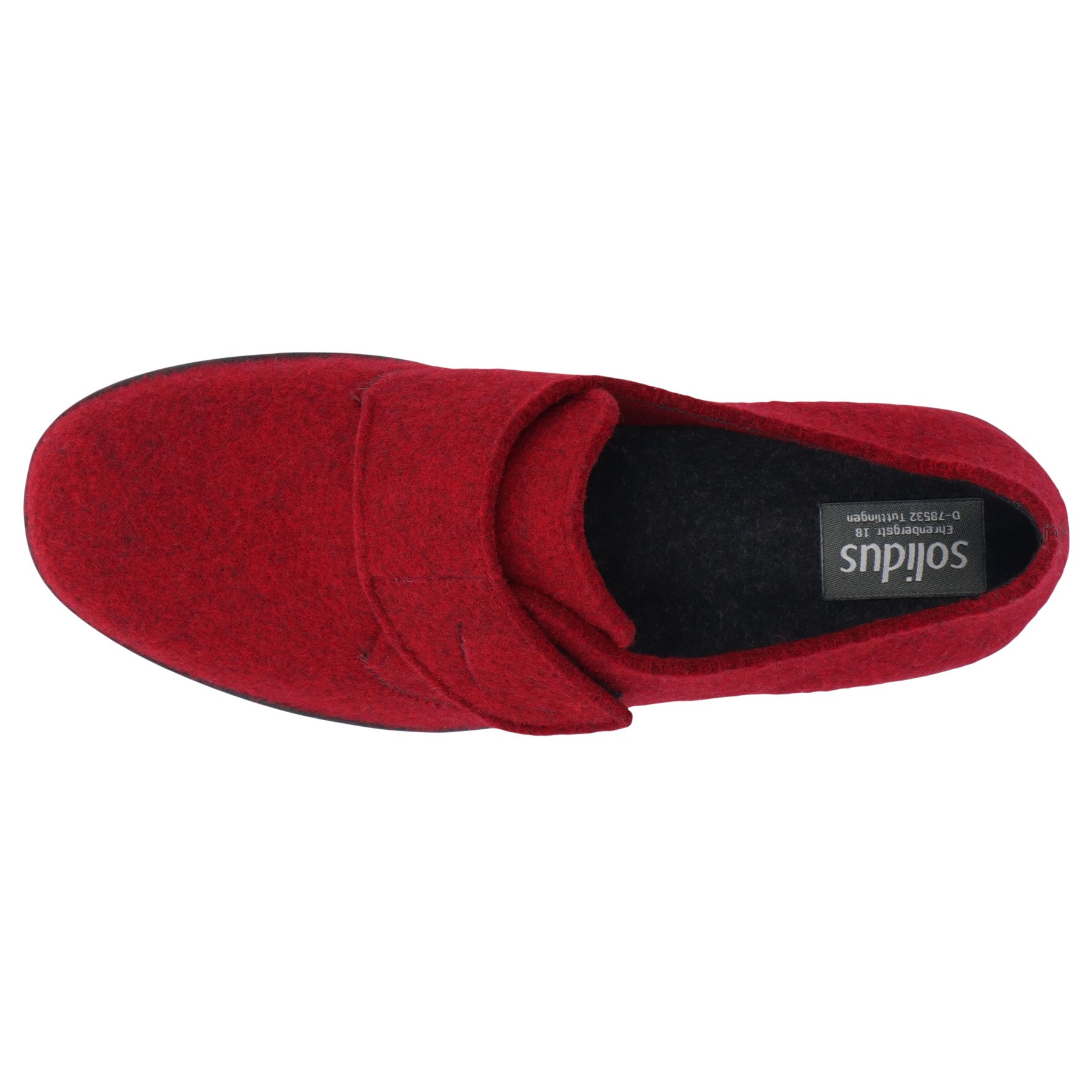 rote slipper draufsicht
