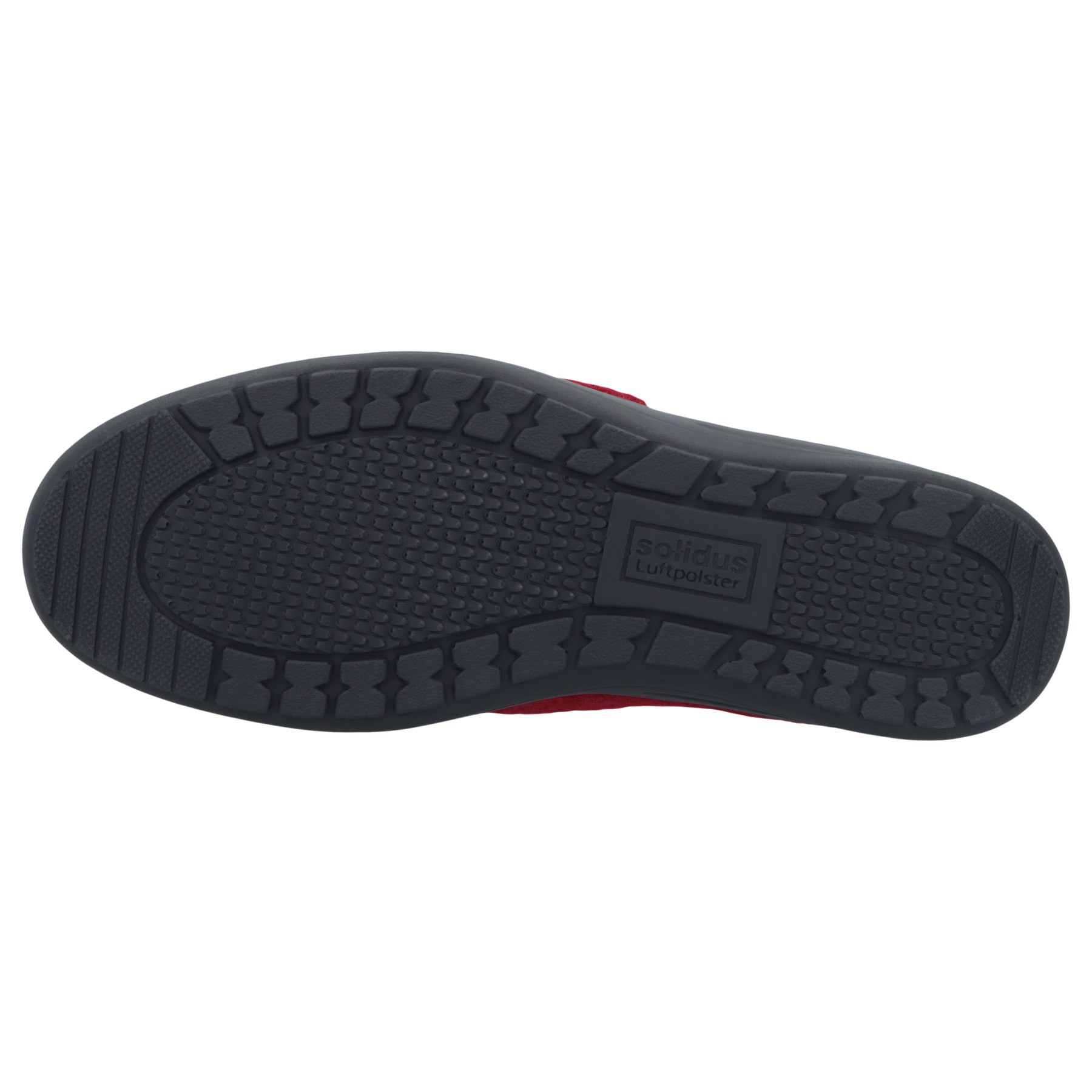 rote slipper sohlenansicht