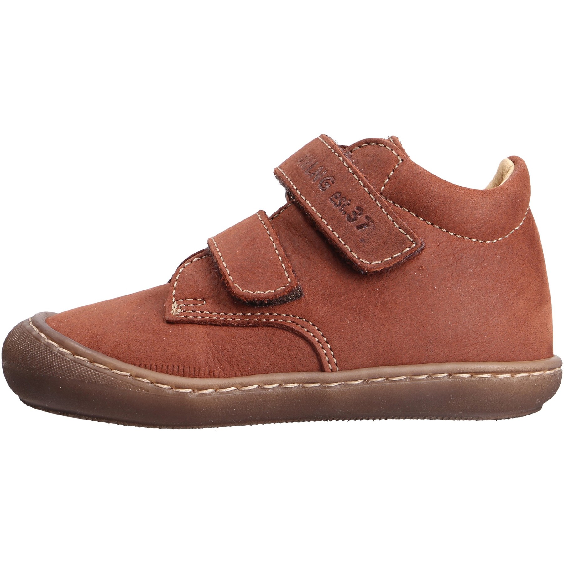 braune lauflernschuhe seitenansicht links