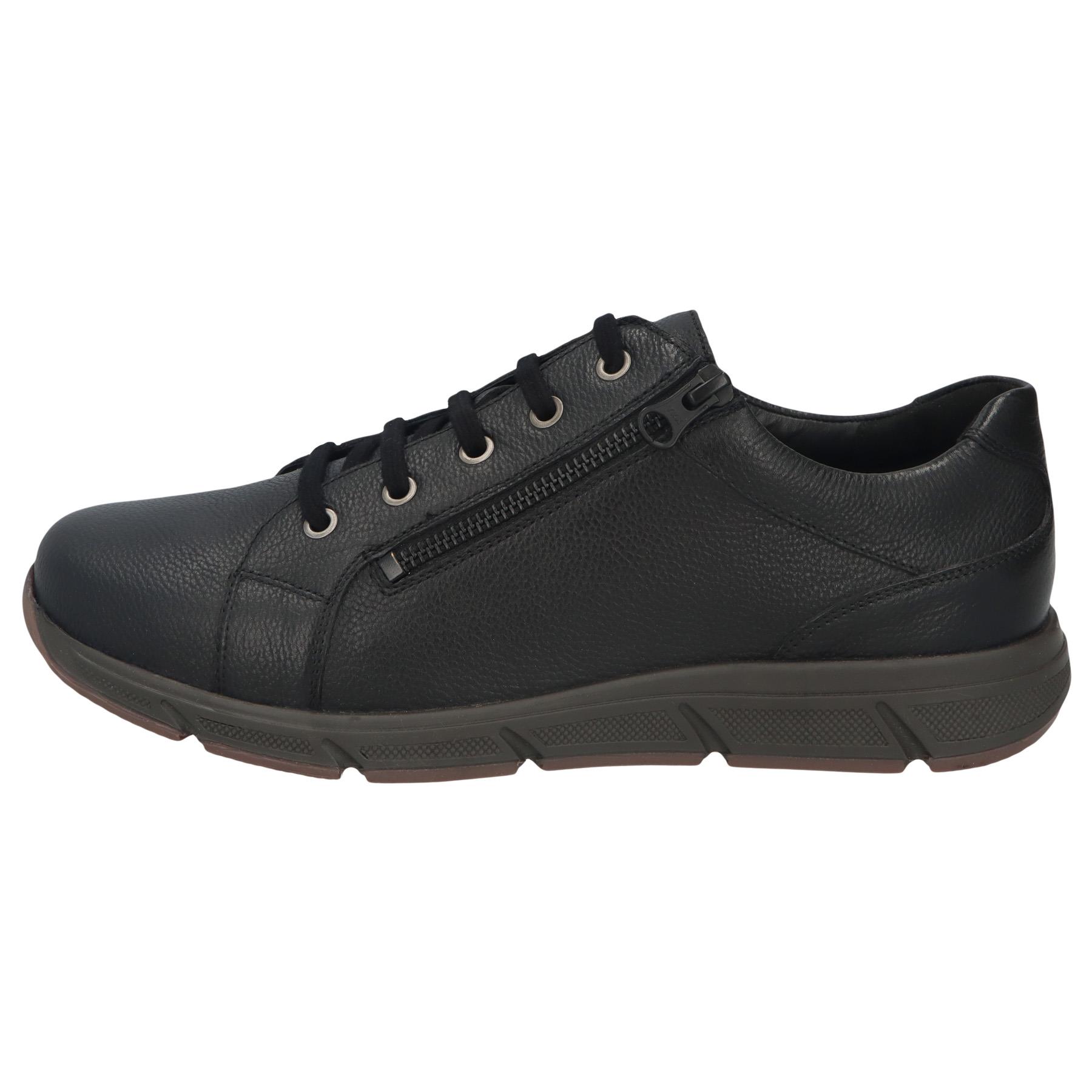 schwarze halbschuh seitenansicht links