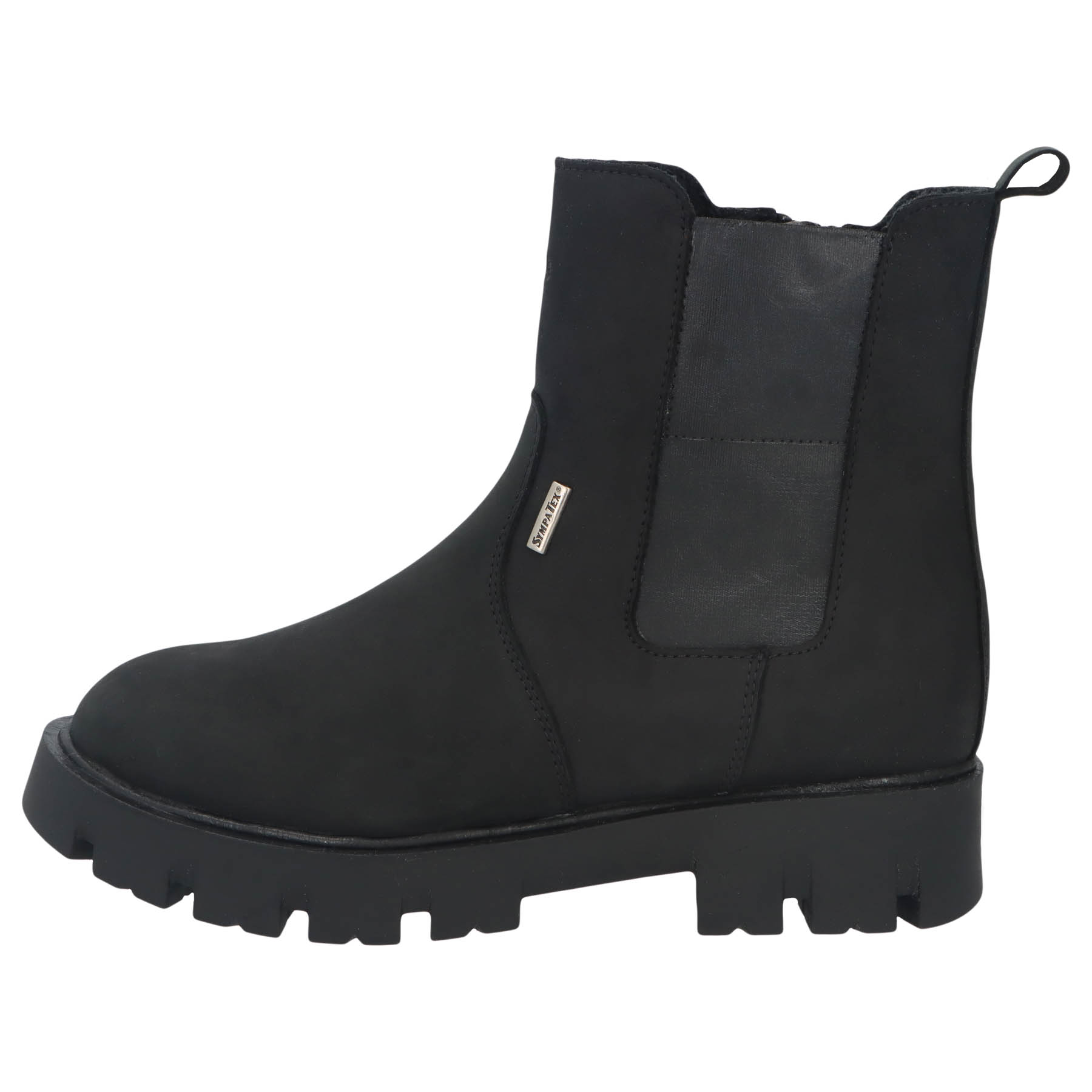 schwarze stiefeletten seitenansicht links