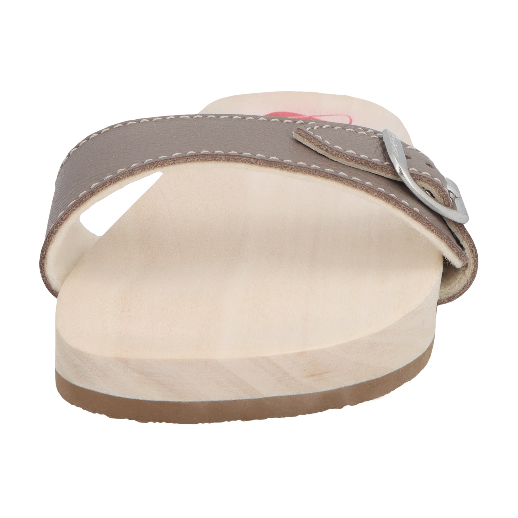 braune holzschuhe vorderansicht